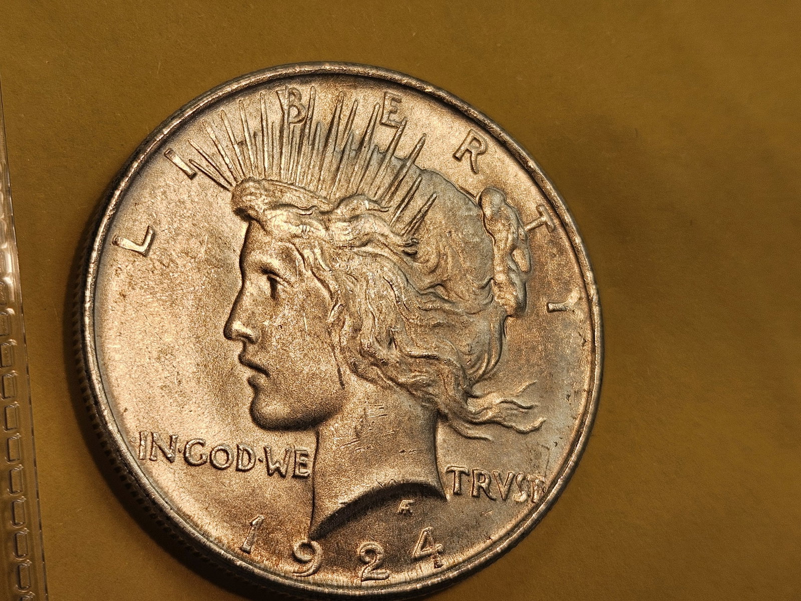 Very Choice Brilliant Uncirculated 1924 Peace Silver Dollar - 4