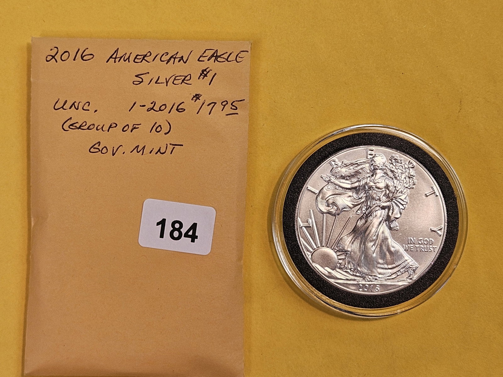 GEM Brilliant Uncirculated 2016 American Silver Eagle - 2