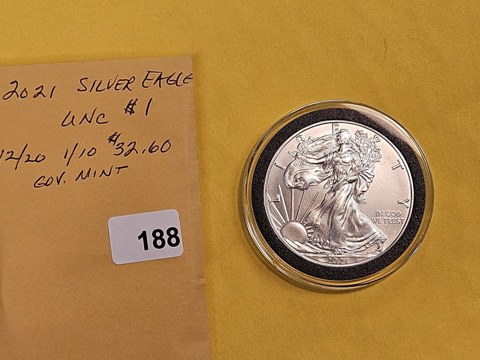 GEM Brilliant Uncirculated 2021 American Silver Eagle - 2