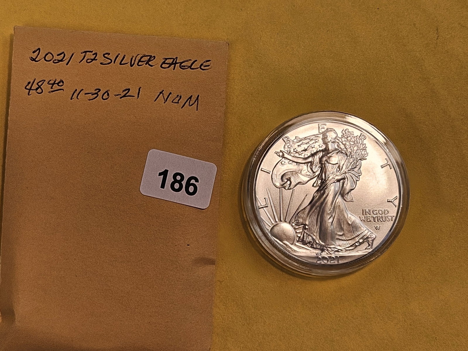 GEM Brilliant Uncirculated 2021 American Silver Eagle - 2