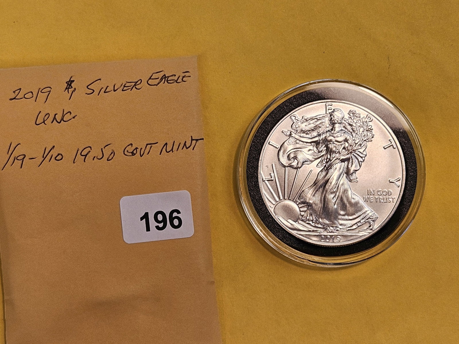 GEM Brilliant Uncirculated 2019 American Silver Eagle - 2