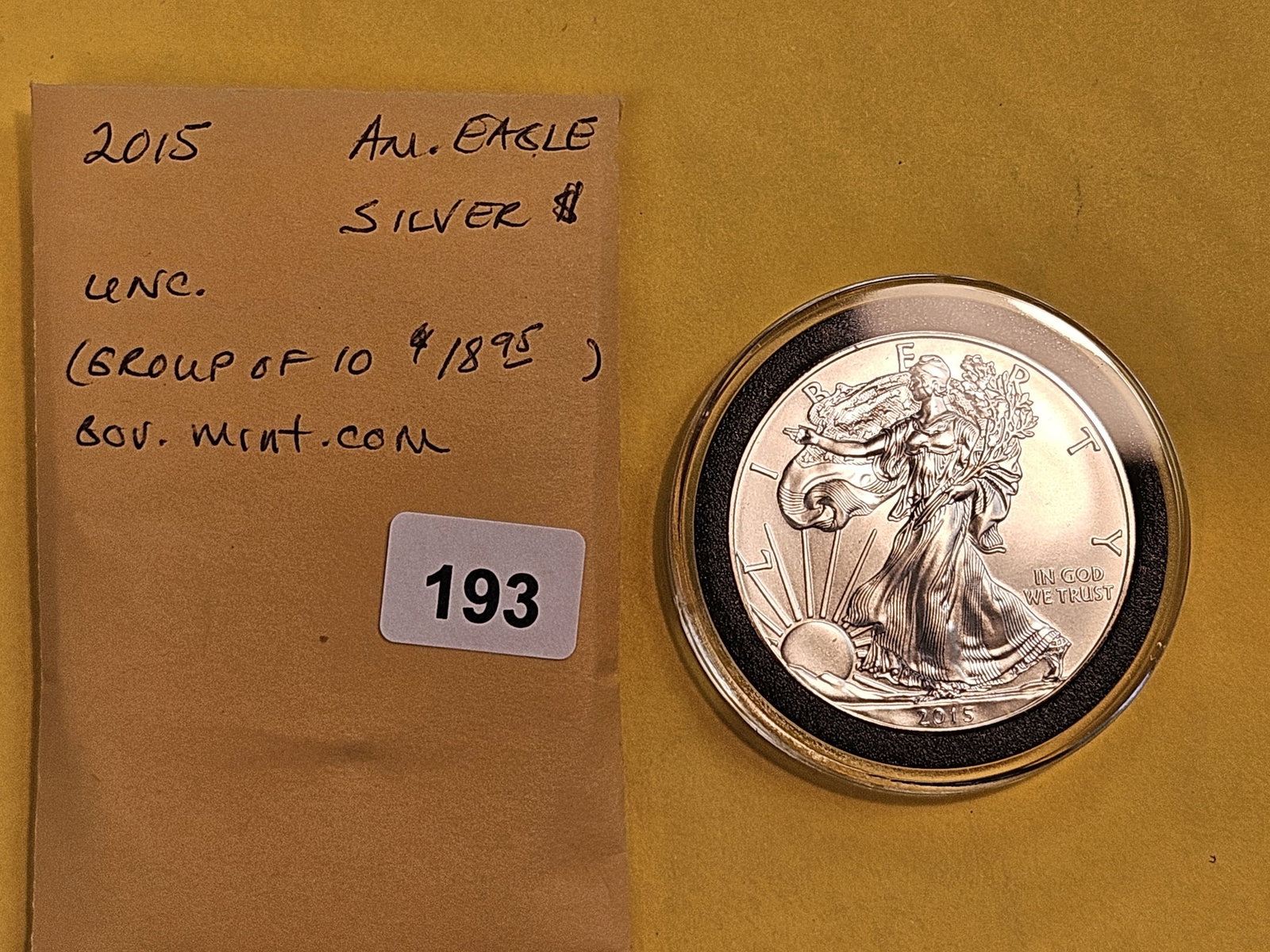 GEM Brilliant Uncirculated 2015 American Silver Eagle - 2