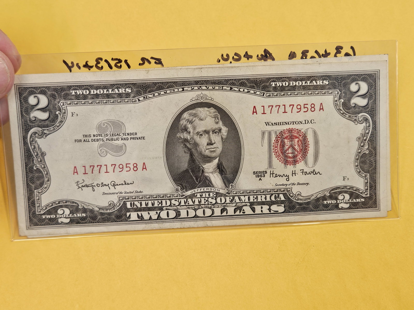 Crisp Uncirculated and Crisp About Uncirculated Two Dollar Red Seal US Notes - 2