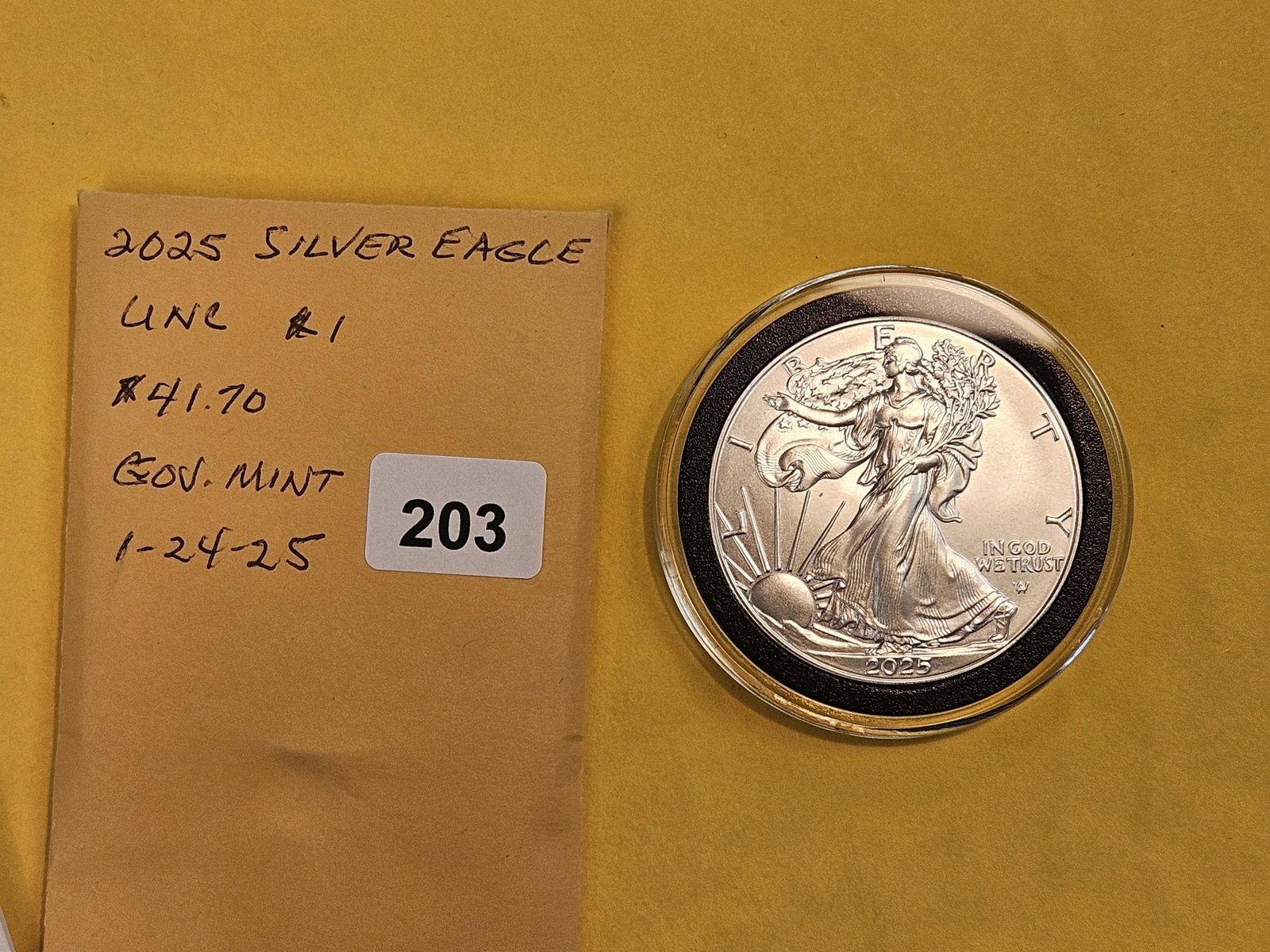 GEM Brilliant Uncirculated 2025 American Silver Eagle - 2