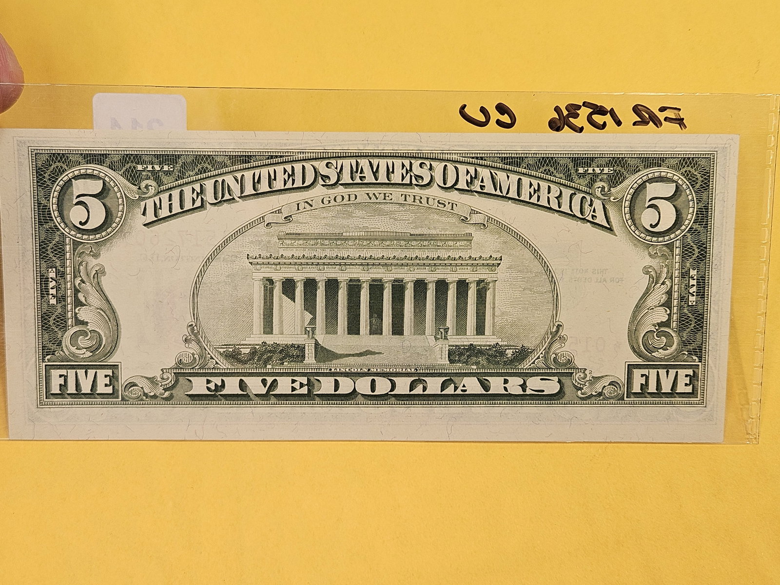 Crisp Uncirculated Series 1963 Five Dollar Red Seal US NOTE STAR - 2