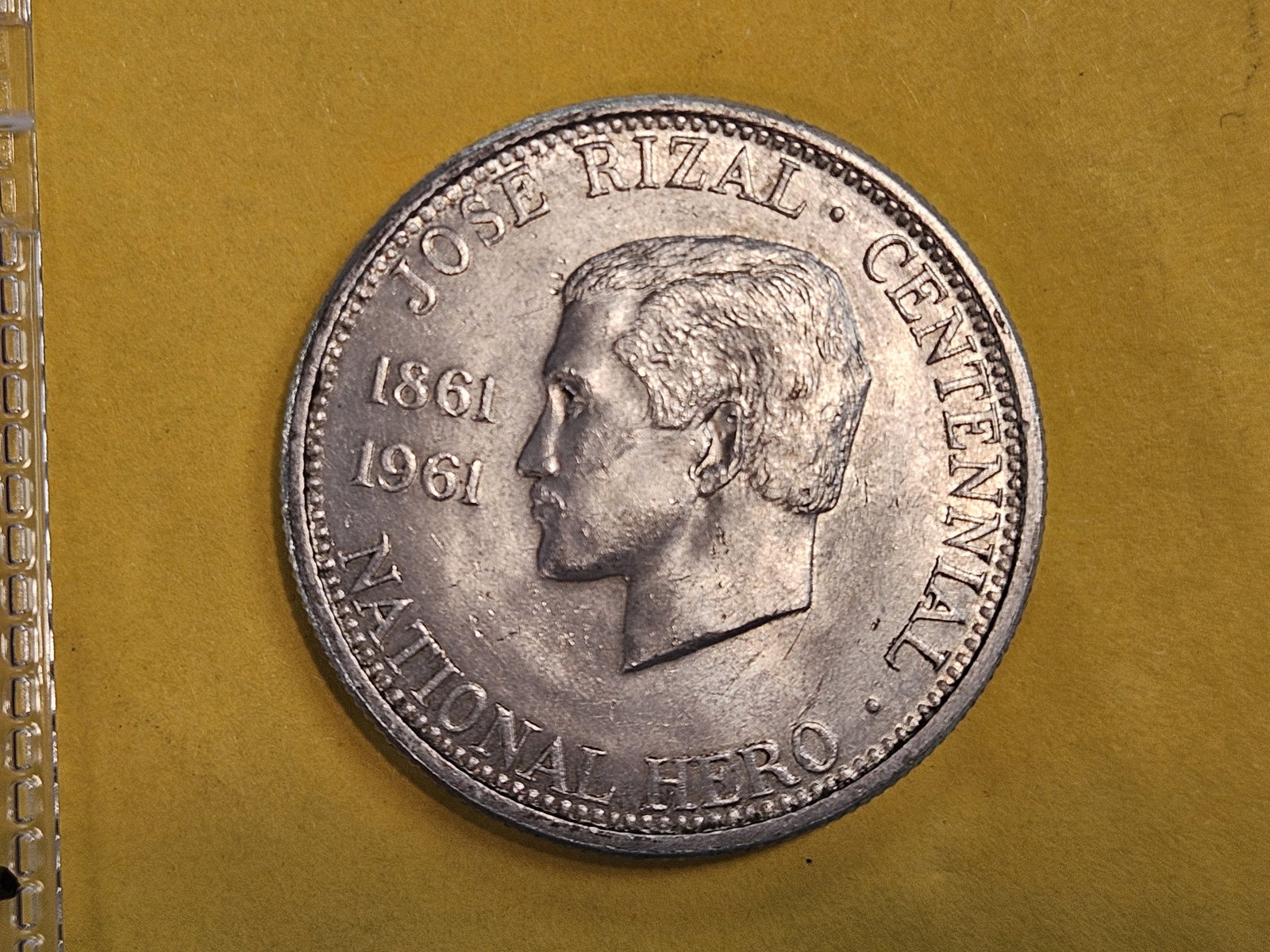 Very Choice Brilliant Uncirculated 1961 Philippines silver 1/2 peso - 3