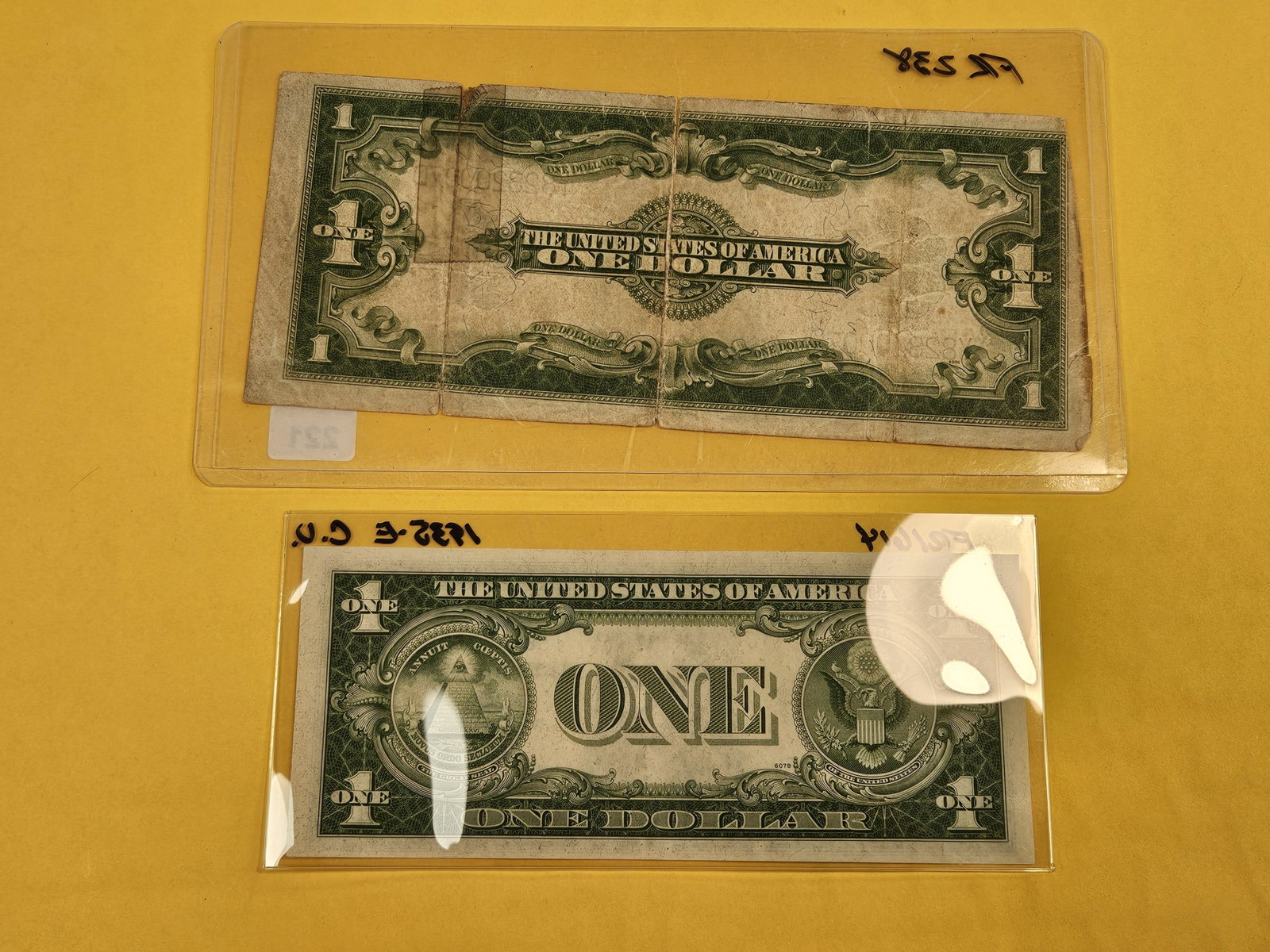 Crisp Uncirculated small-size and Circulated Large-Size Silver Certificates - 4