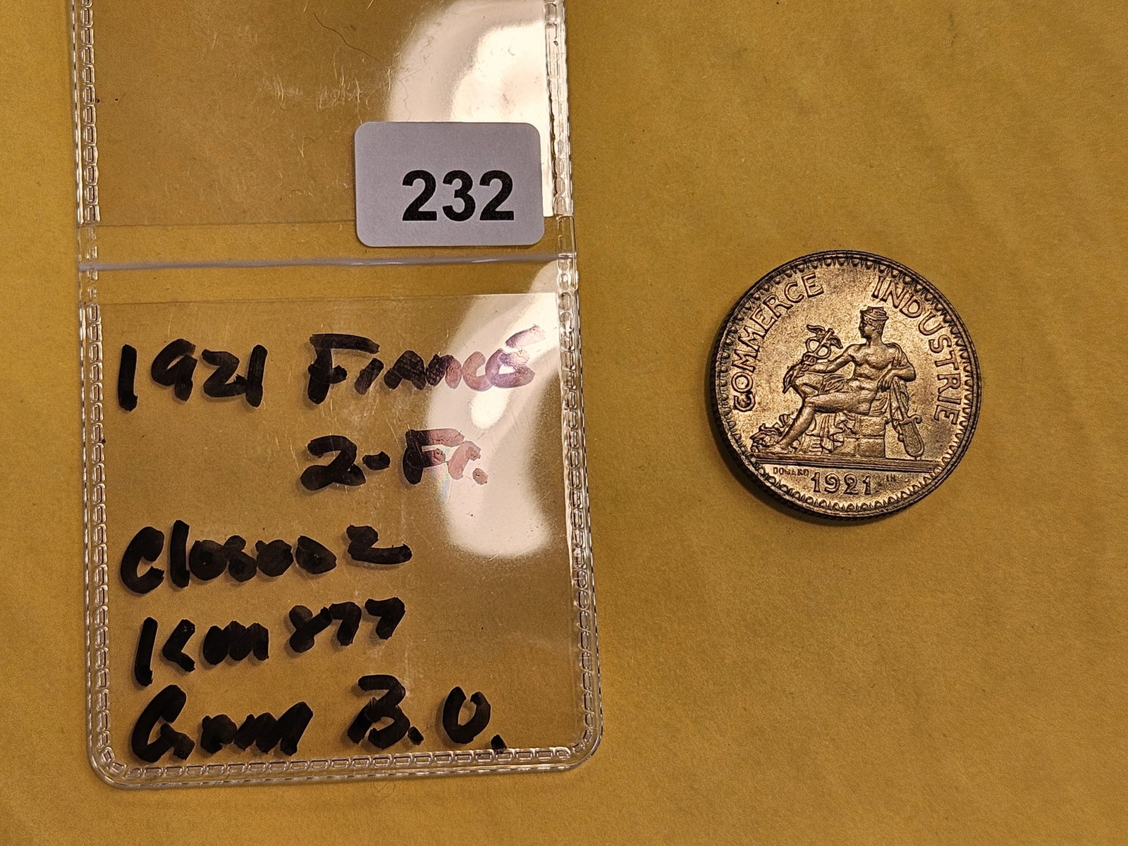 GEM Brilliant Uncirculated 1921 France 2 francs - 2