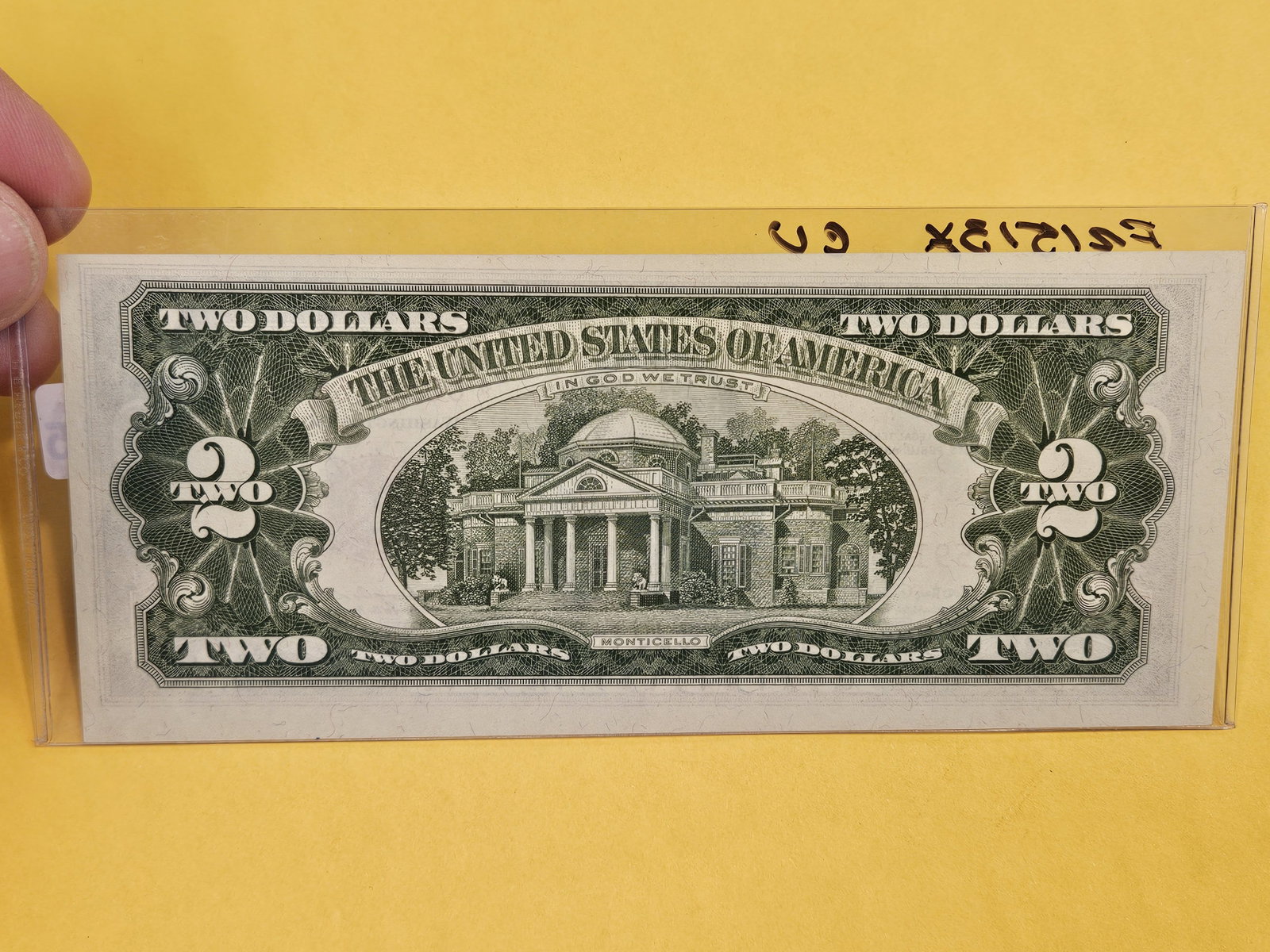 Crisp Uncirculated Series 1963 Two Dollar Red Seal US NOTE STAR - 2