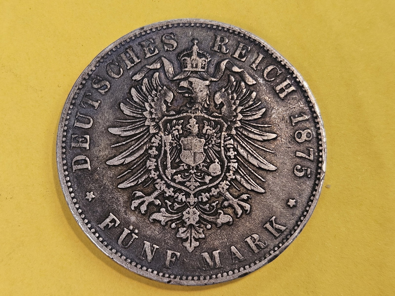 1875 Baden silver 5 mark - 4