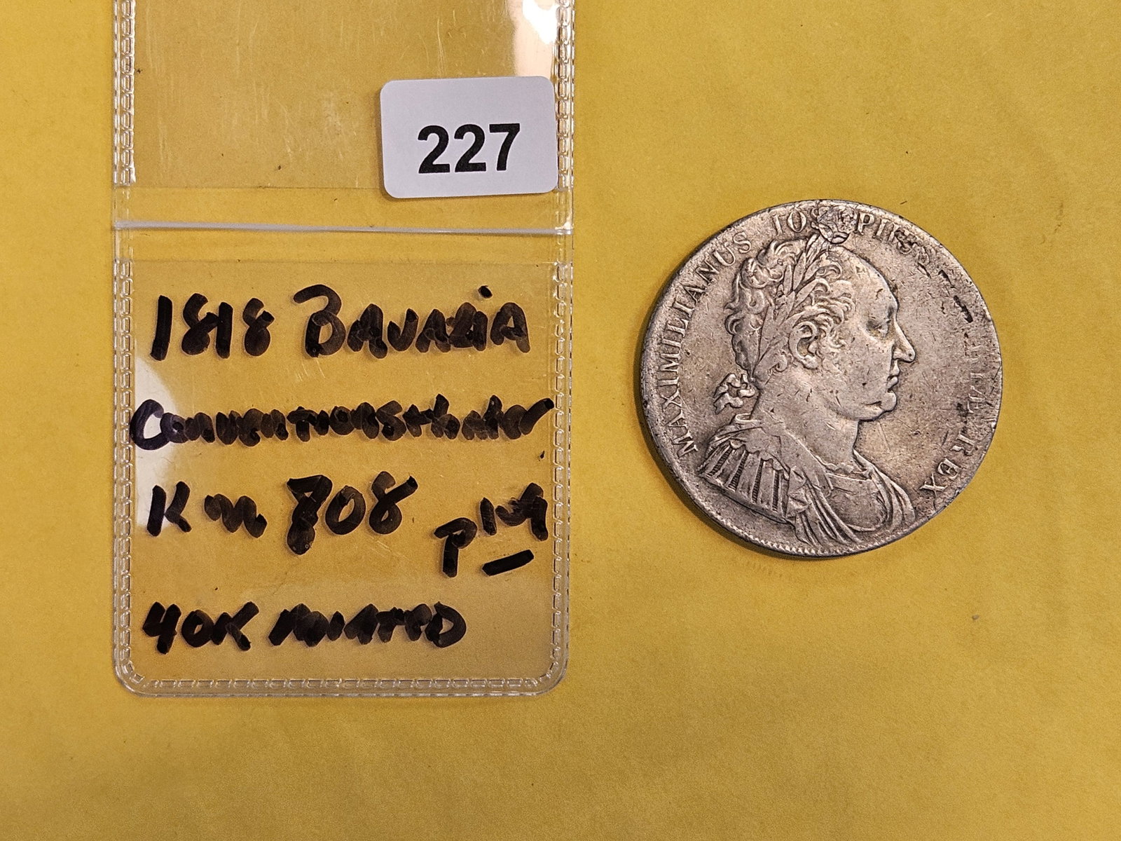 1818 Bavaria silver Conventionthaler - 2