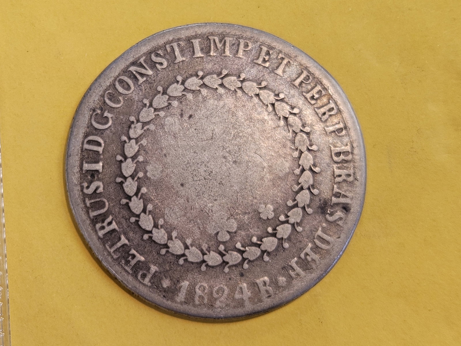 1824r Brazil silver 960 Reis: Km 368