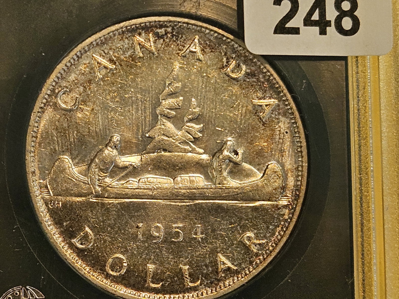 Brilliant About Uncirculated plus 1954 Canada Silver Dollar - 4