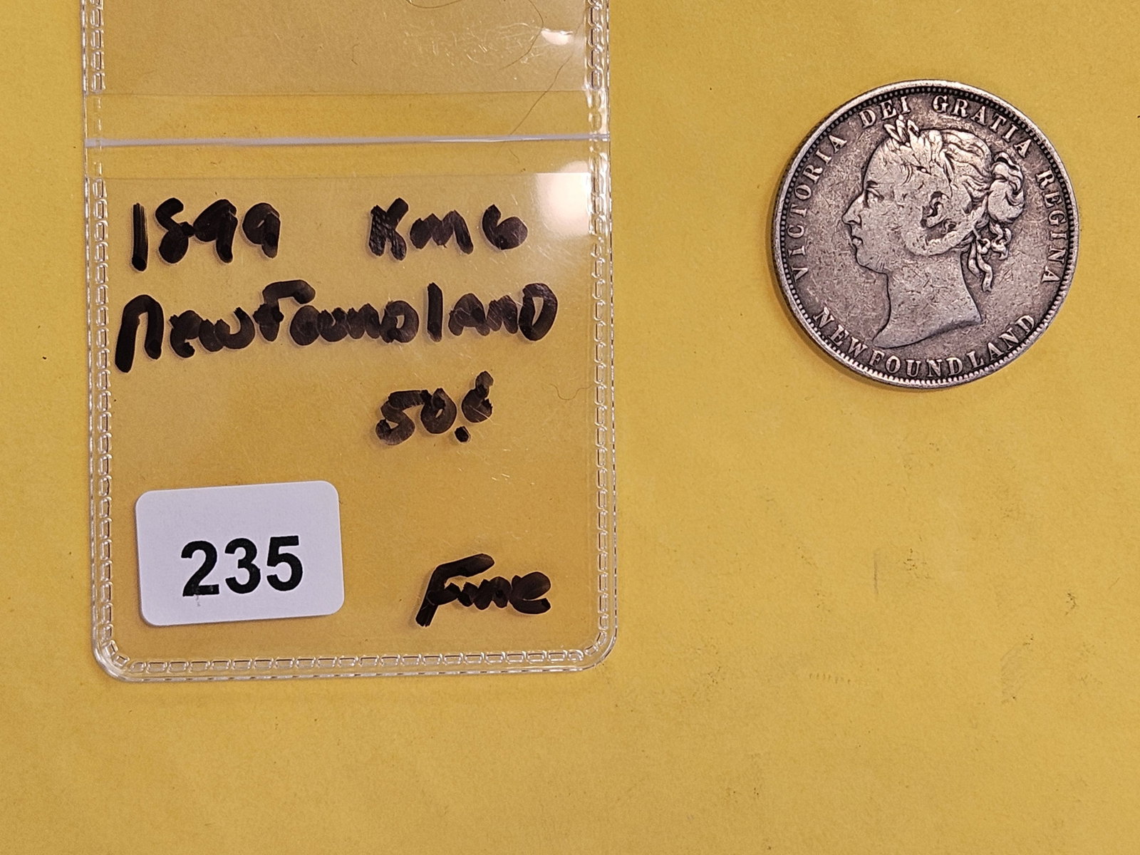 1899 Newfoundland silver 50 cents in Fine - 2