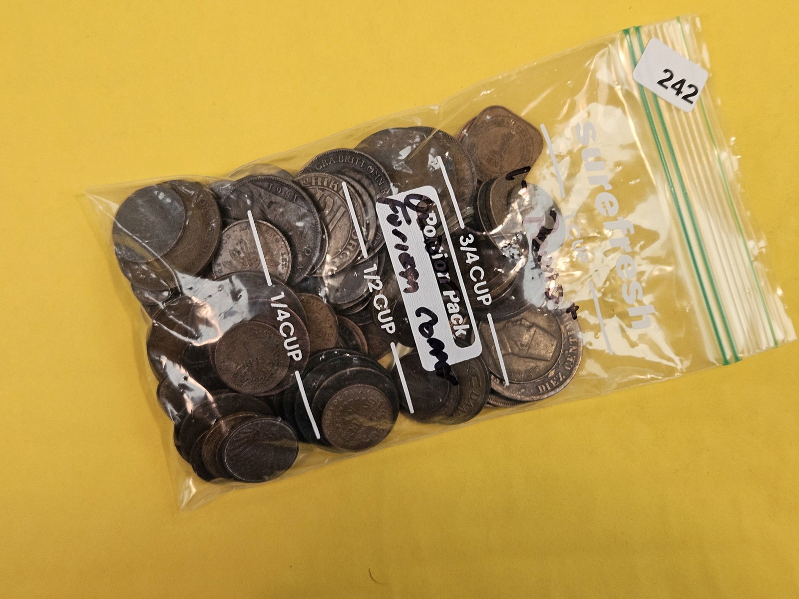 ONE Pound of mixed, older, Copper, World Coins: From dealer. Unsearched by us