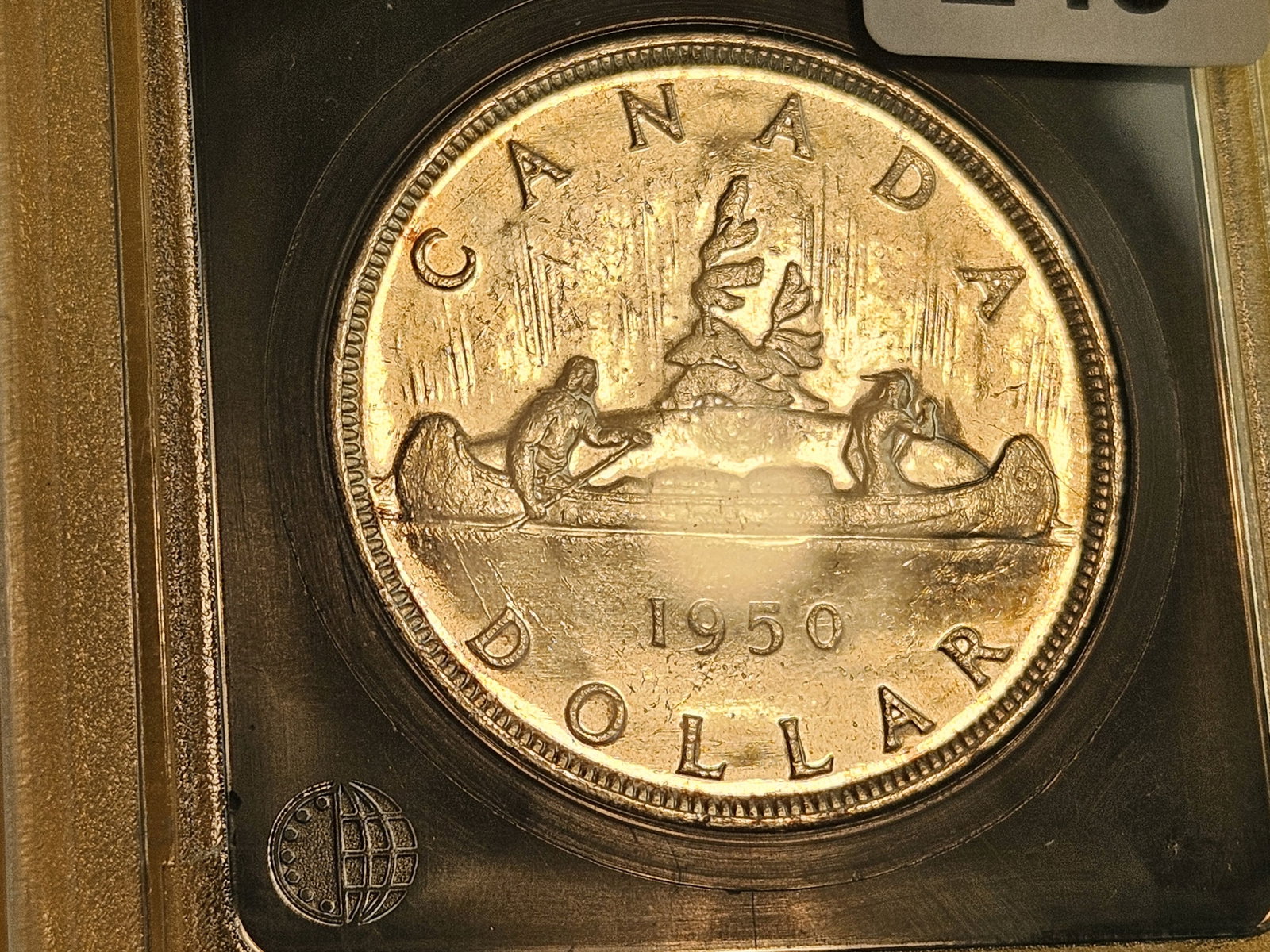 Brilliant AU-BU 1950 Canada Silver Dollar - 3