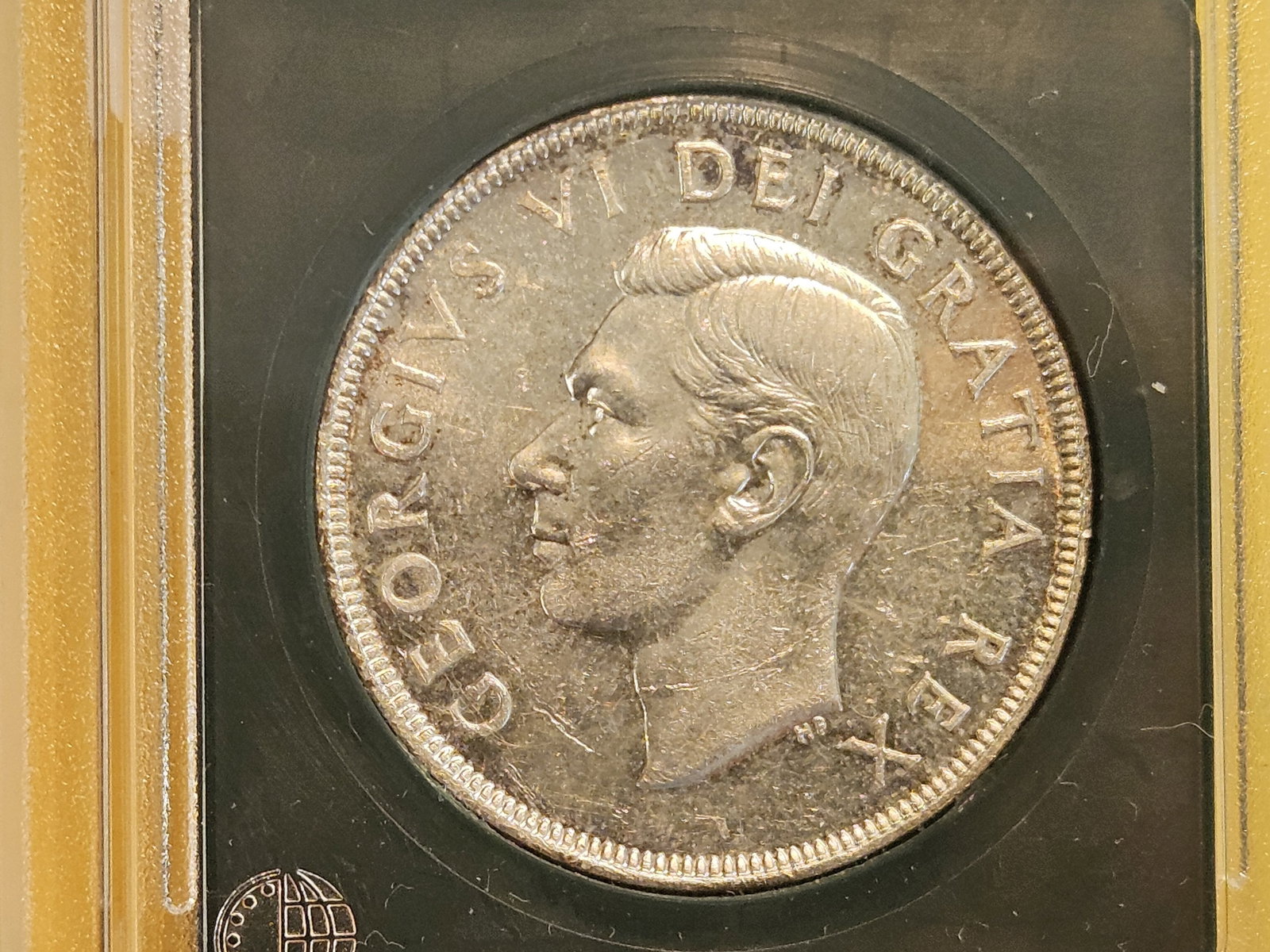 Brilliant AU-BU 1950 Canada Silver Dollar - 7