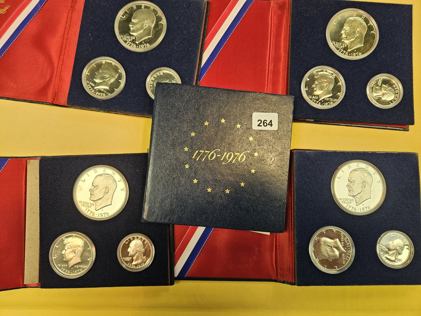 Five 1976 3-Coin Silver Proof Sets (1 of 2)