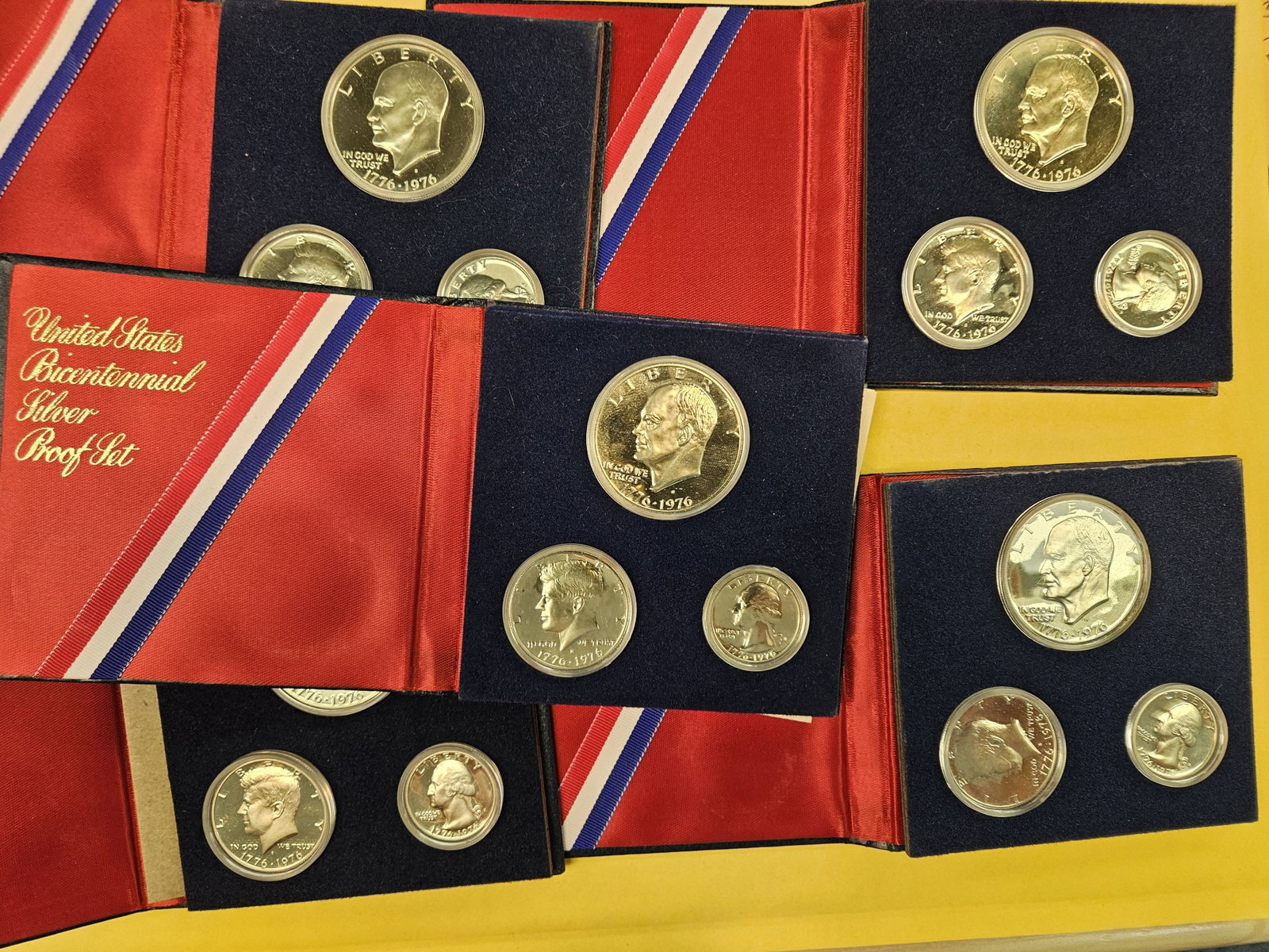 Five 1976 3-Coin Silver Proof Sets - 2