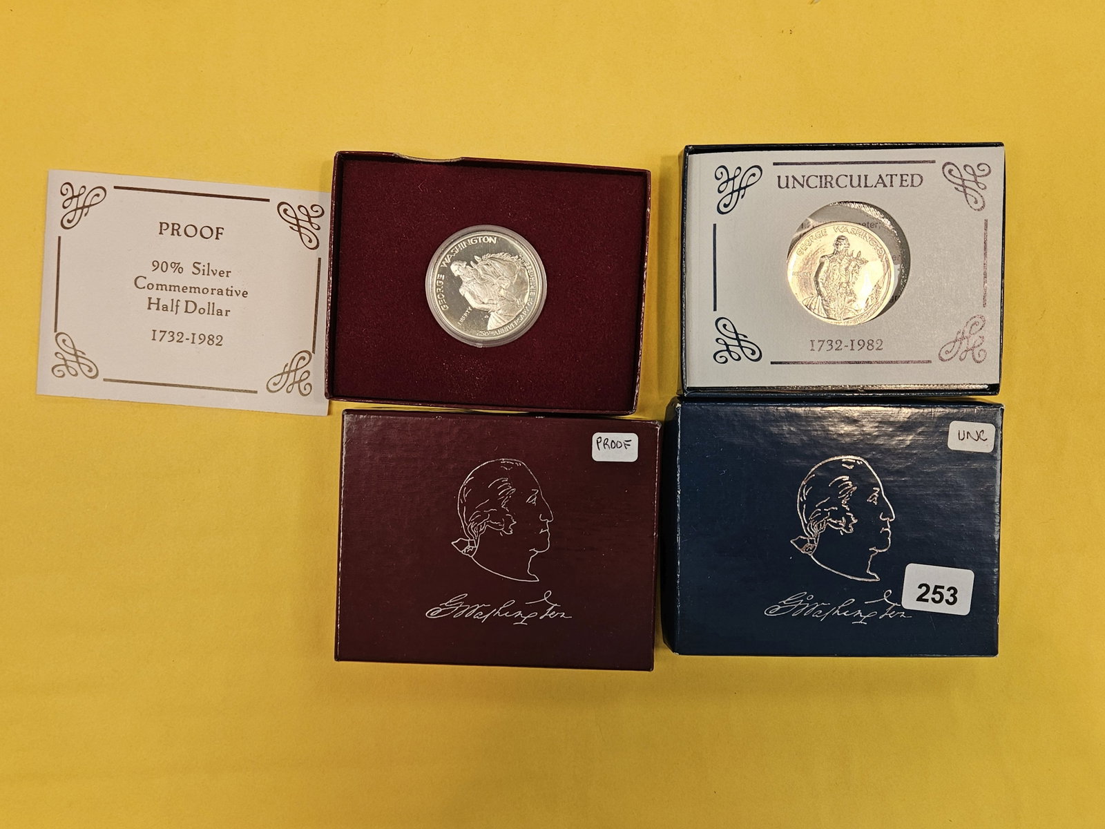 Two GEM Commemorative Silver Half Dollars: Proof and BU. Both in OGP with COAs