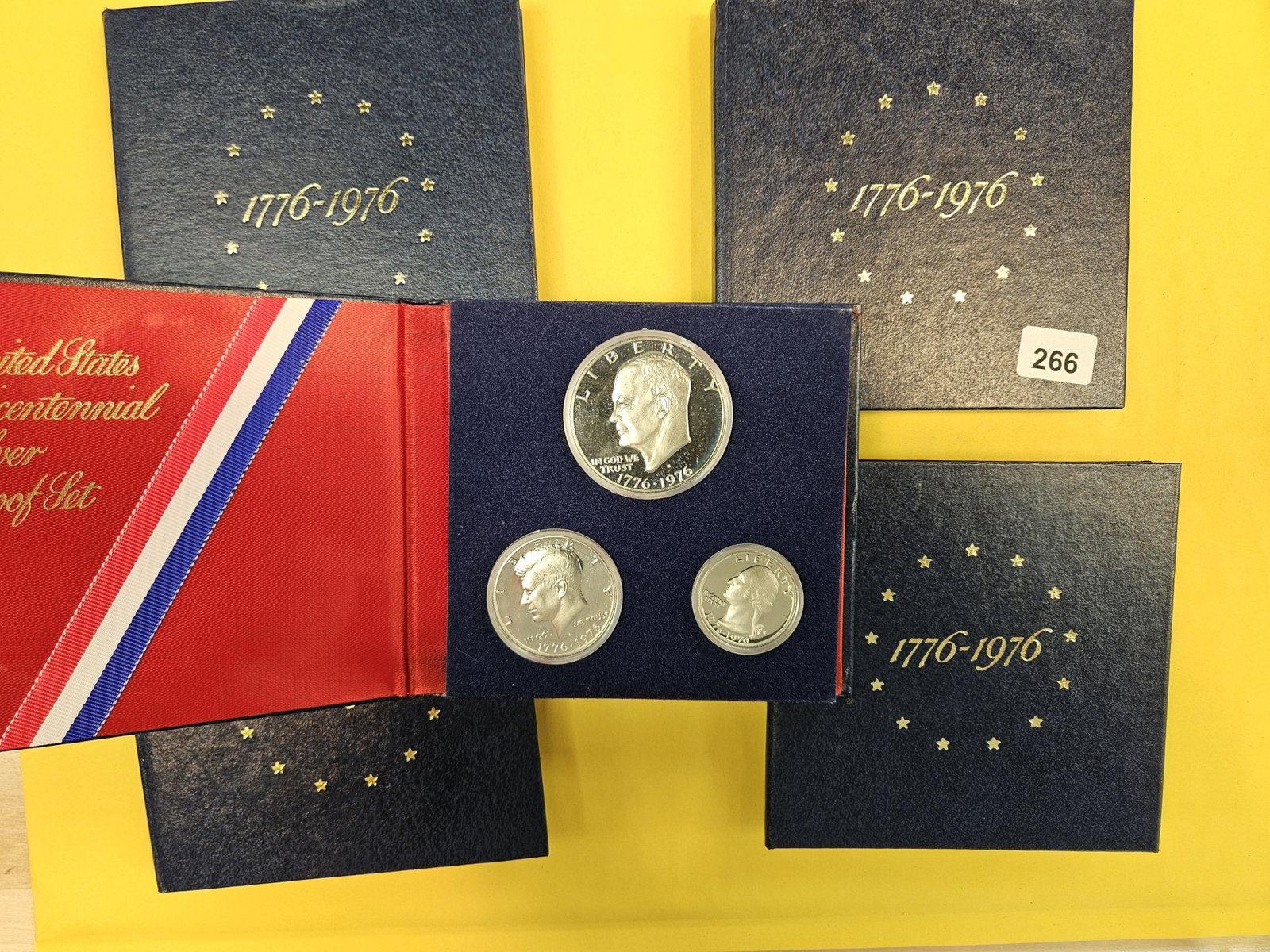 Five 1976 3-Coin Silver Proof Sets (1 of 1)