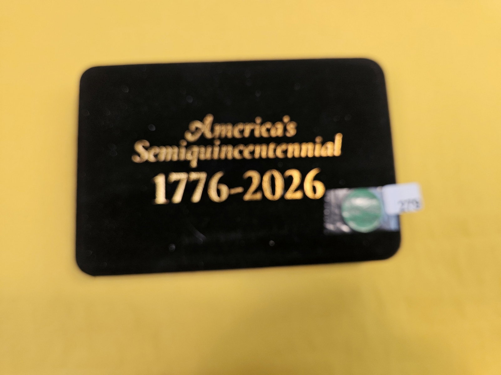 America' Semiquincentennial 1776 - 2026 set: Five half-dollars. No info, but it looks like they're gold-plated or partially gold-plated