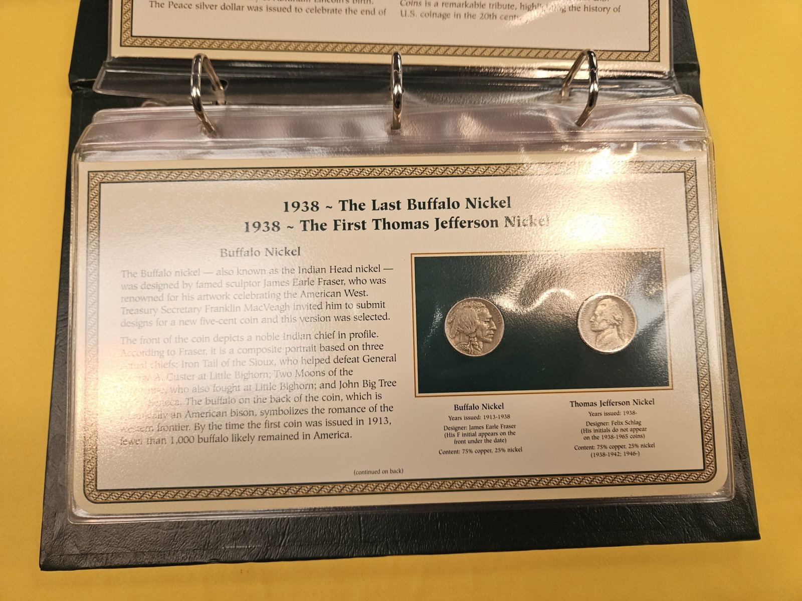 First and Last US Coins Album - 2