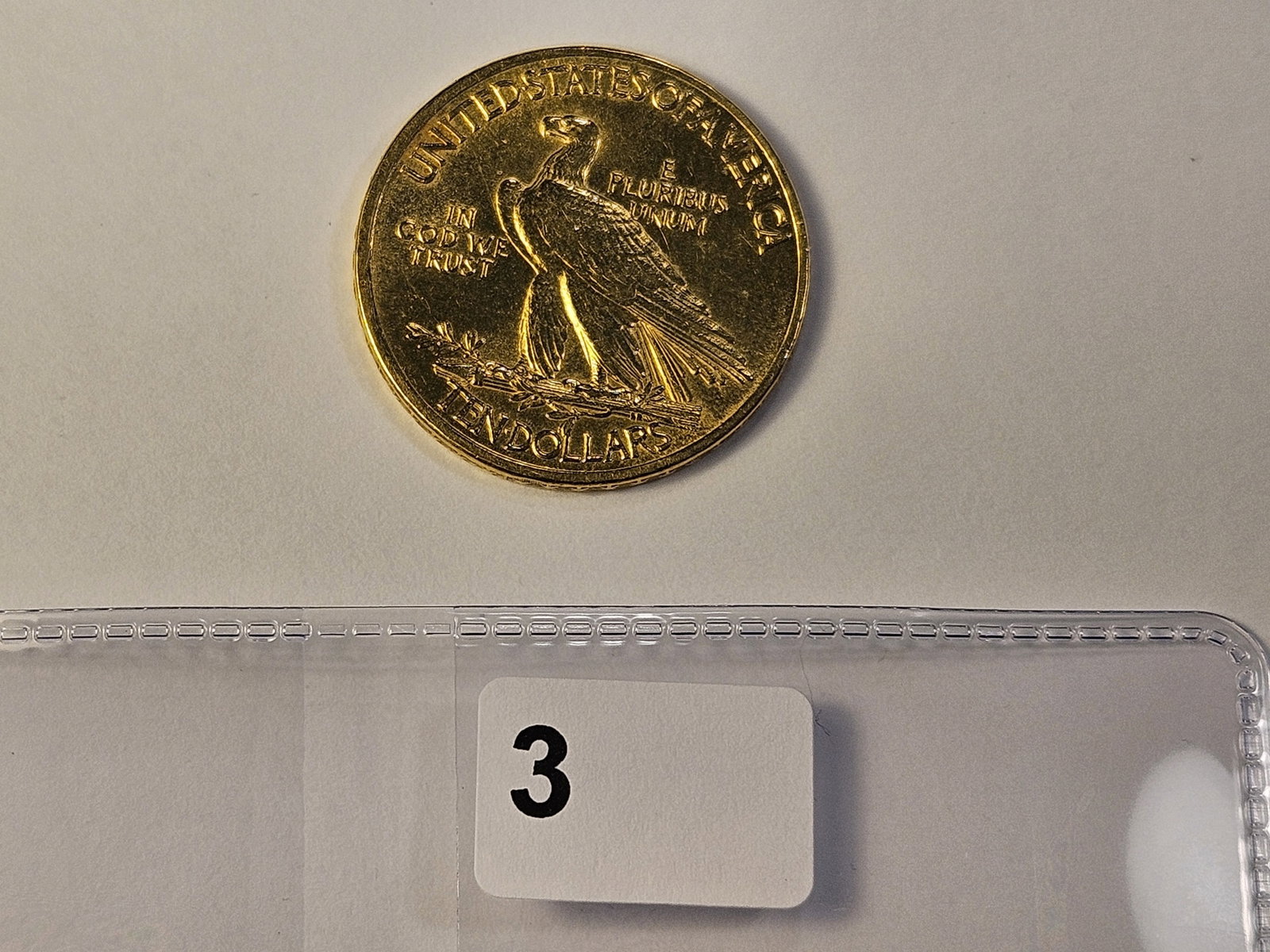 GOLD! Brilliant About Uncirculated 1915 Indian Head $10 Dollar Gold - 4