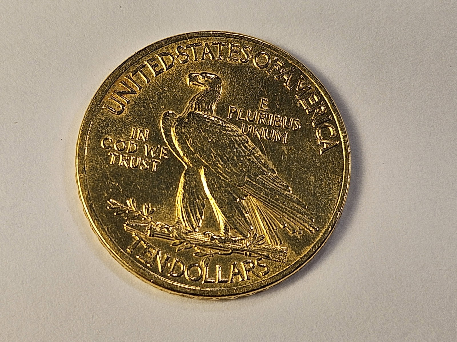 GOLD! Brilliant About Uncirculated 1915 Indian Head $10 Dollar Gold - 5