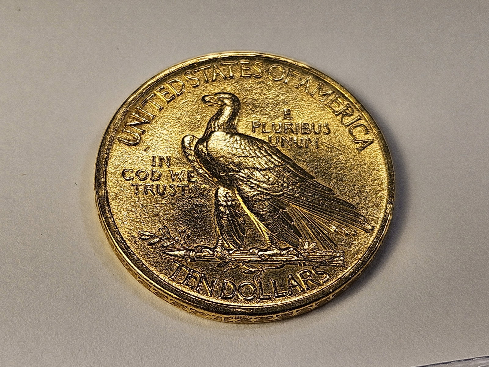 GOLD! Brilliant About Uncirculated 1915 Indian Head $10 Dollar Gold - 6