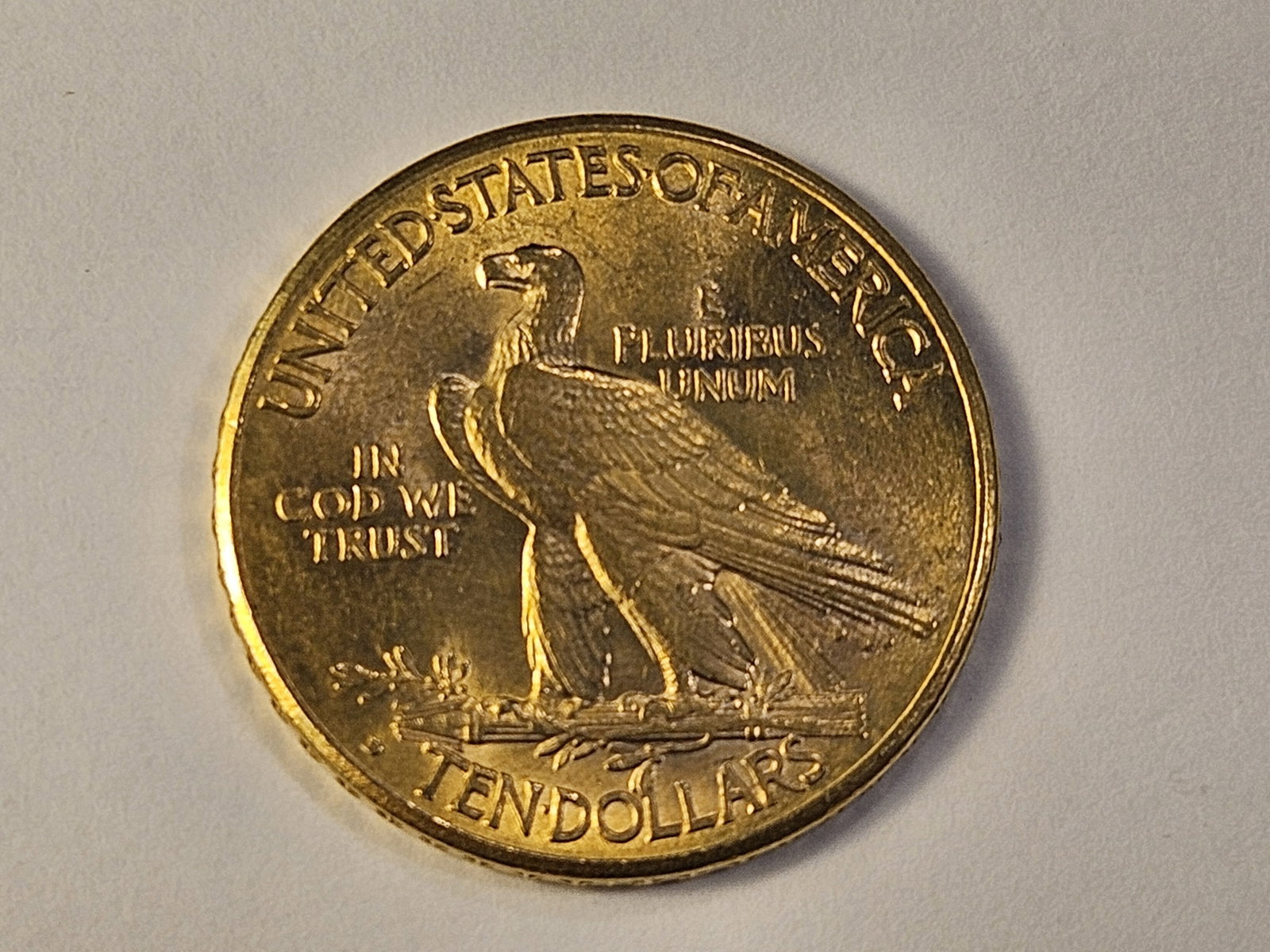 GOLD! Brilliant About Uncirculated 1914-D Indian Head $10 Dollar Gold - 5