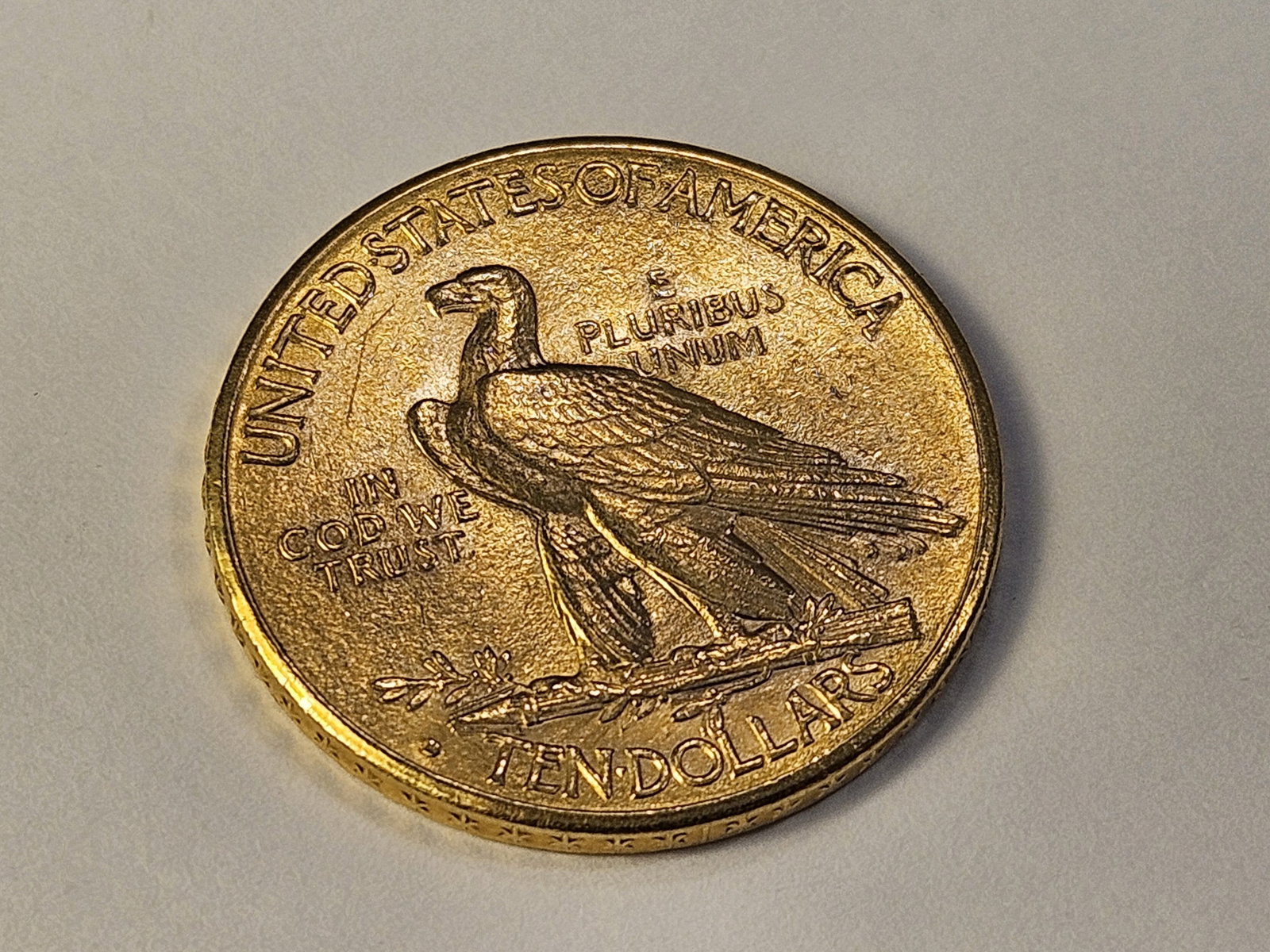 GOLD! Brilliant About Uncirculated 1914-D Indian Head $10 Dollar Gold - 6