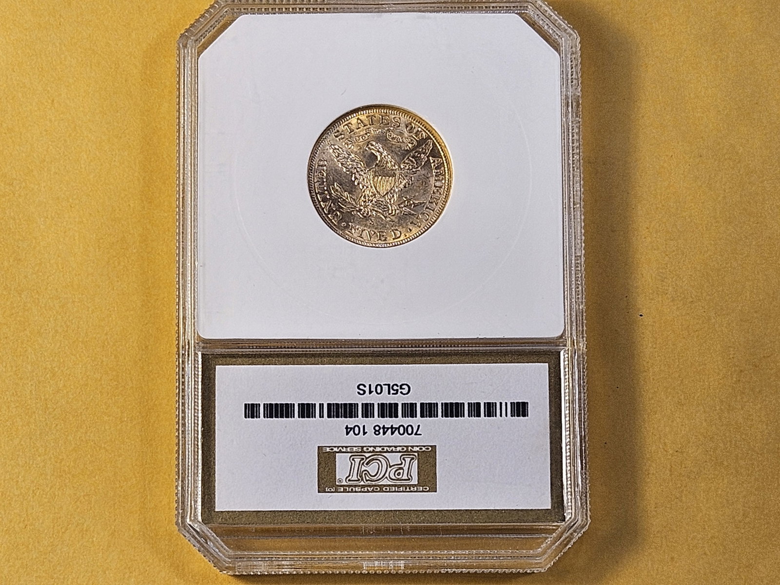 GOLD! PCI 1901-S Liberty Head $5 Dollar Gold in Mint State 63 - 4