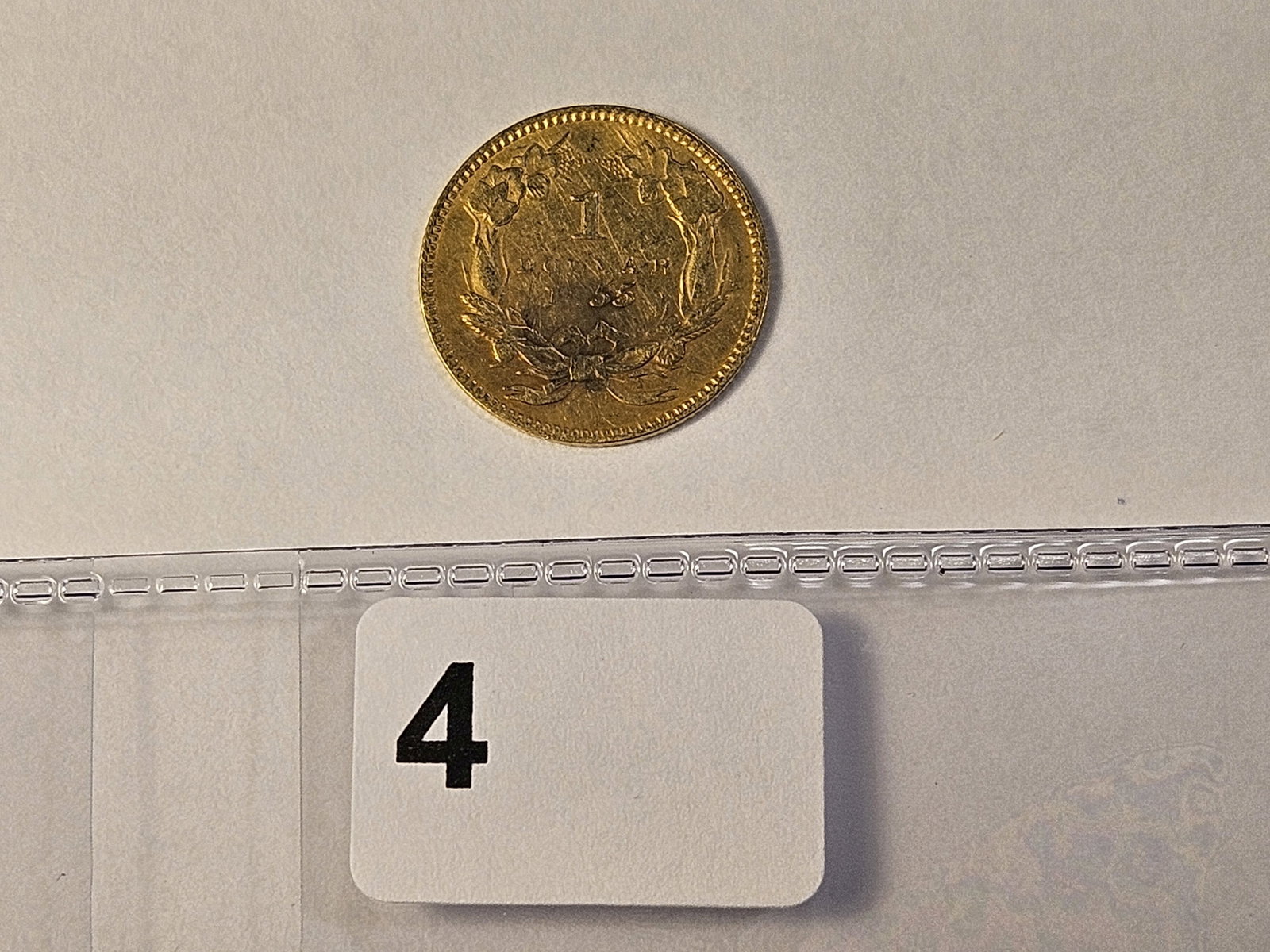 GOLD! Bright Circulated 1855 Liberty Head $1 Gold - 4