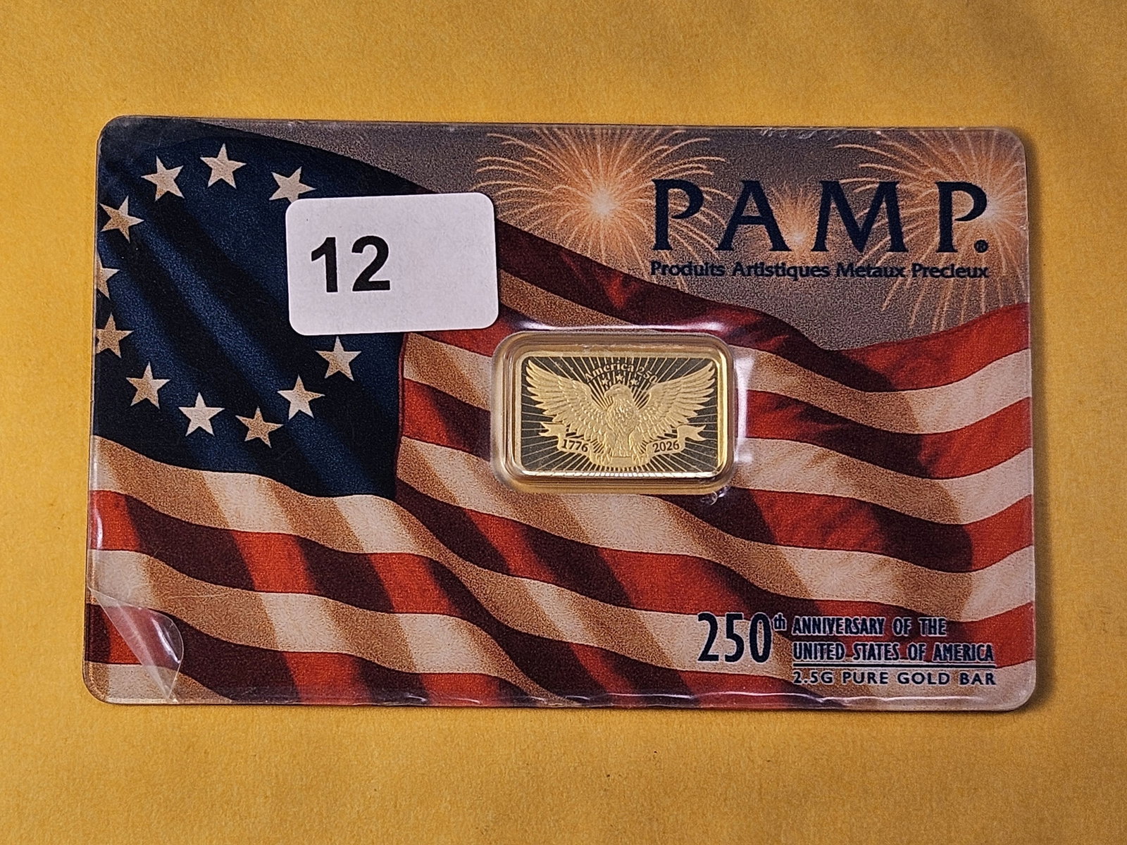 GOLD! PAMP Suisse 2.5 Gram .999 Fine Gold Bar - 2