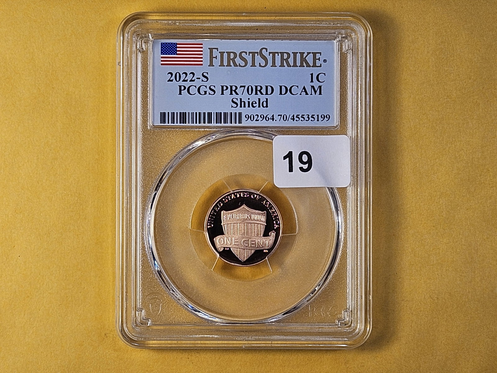 PERFECT! PCGS 2022-S Lincoln Shield Cent in Proof 70 Red Deep Cameo - 2