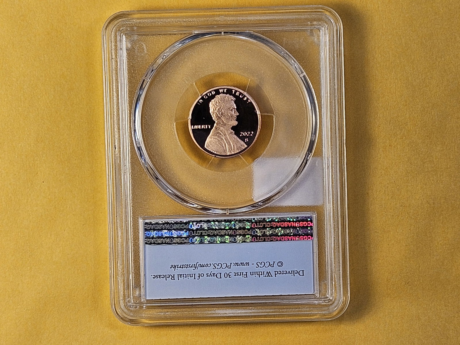 PERFECT! PCGS 2022-S Lincoln Shield Cent in Proof 70 Red Deep Cameo - 3