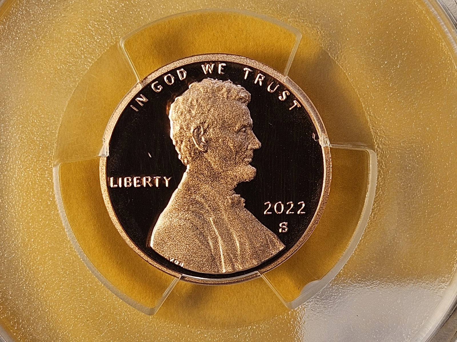 PERFECT! PCGS 2022-S Lincoln Shield Cent in Proof 70 Red Deep Cameo - 4