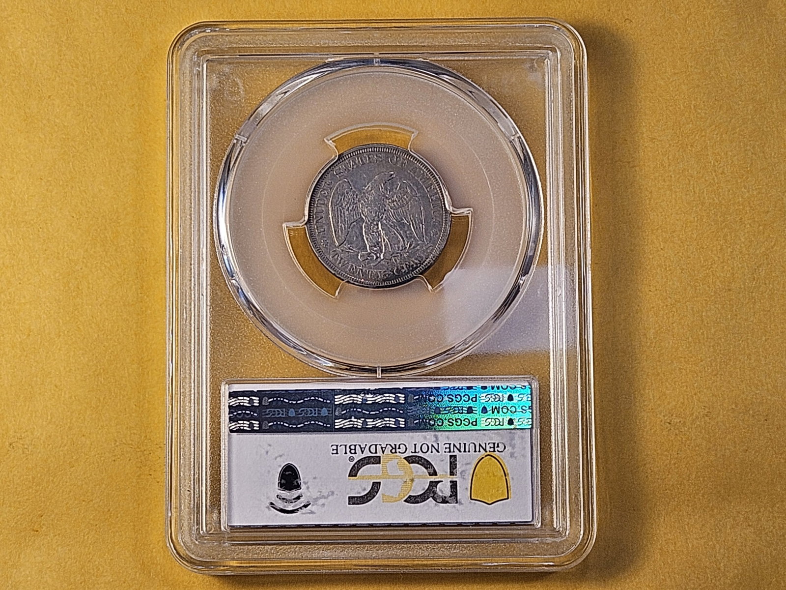 PCGS 1875 Seated Liberty Silver Twenty Cent Piece in Very Fine -details - 4