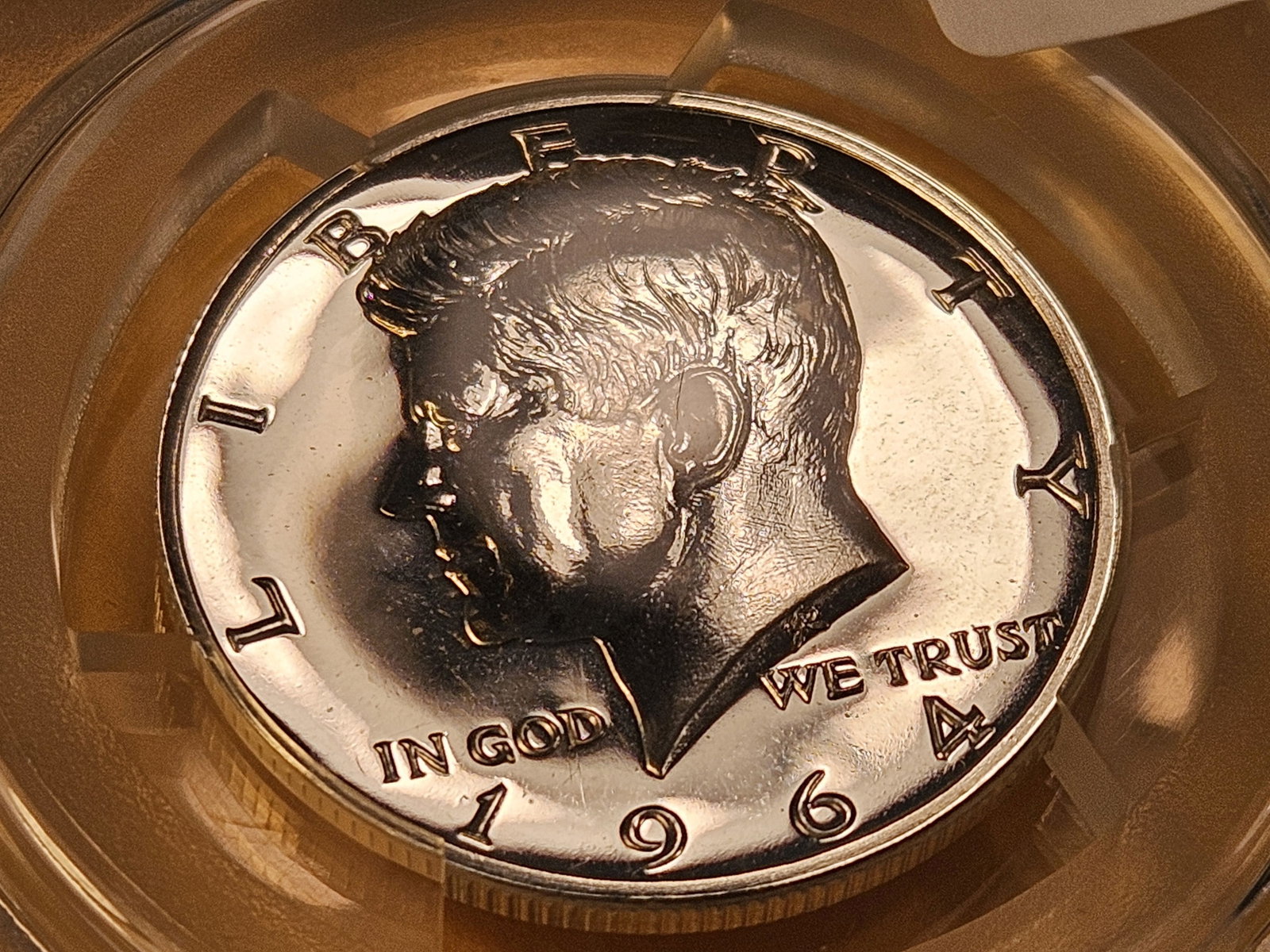 VARIETY! PCGS 1964 Kennedy Silver Half Dollar in Proof 66 - 3