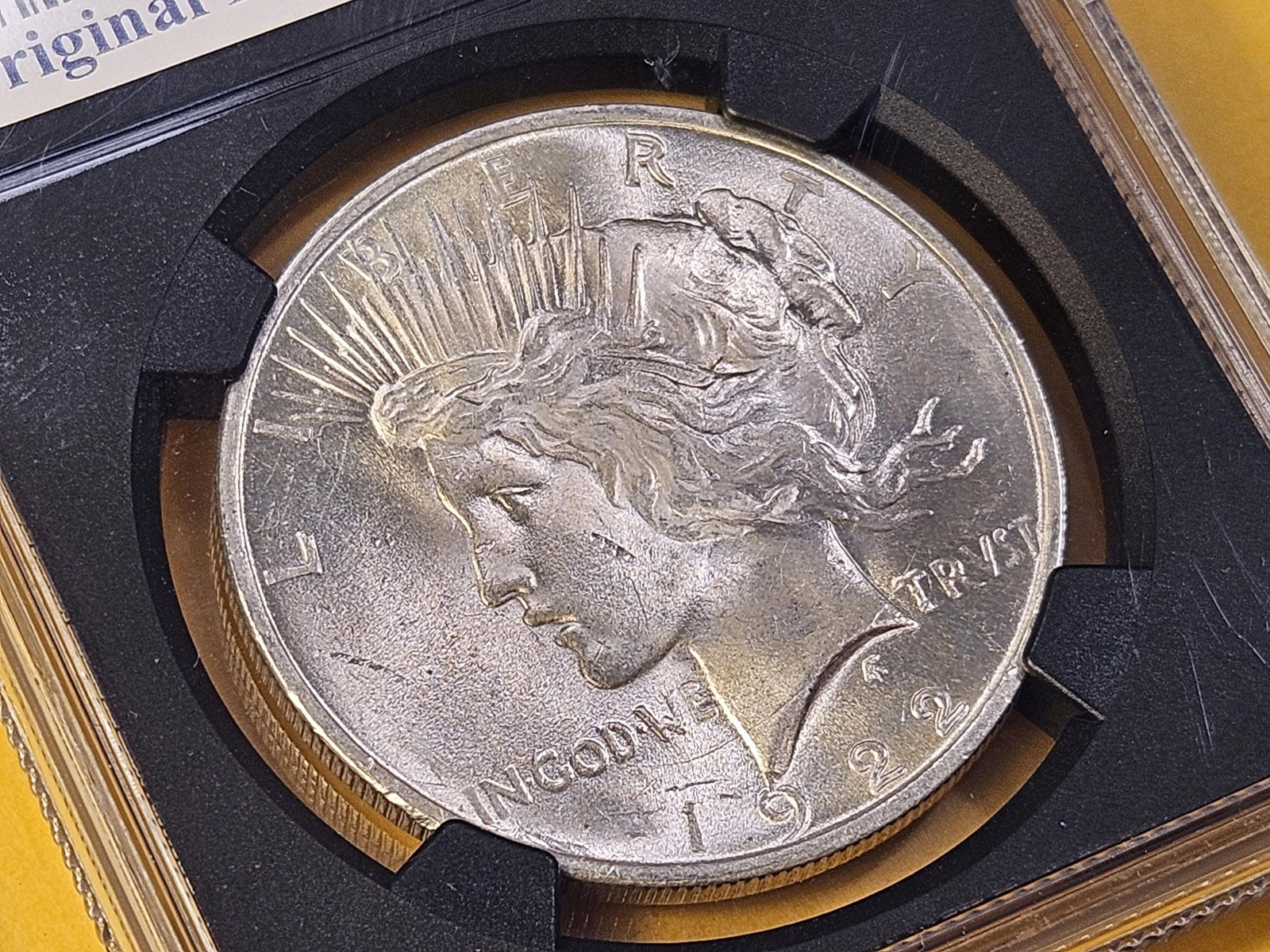 NGC 1922 Peace Silver Dollar in Brilliant Uncirculated - 2