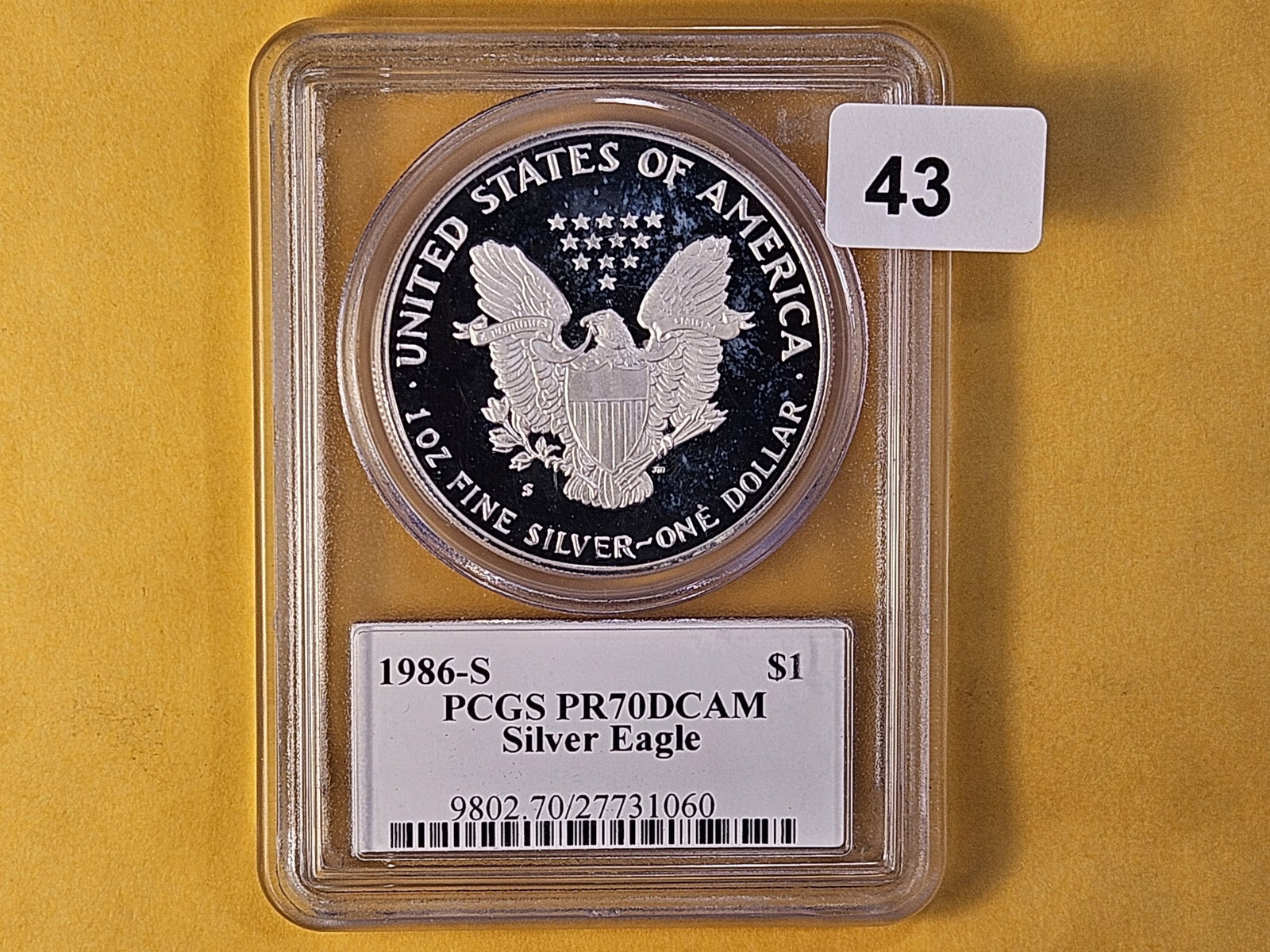 PERFECT! PCGS 1986-S American Silver Eagle in Proof 70 Deep Cameo - 2
