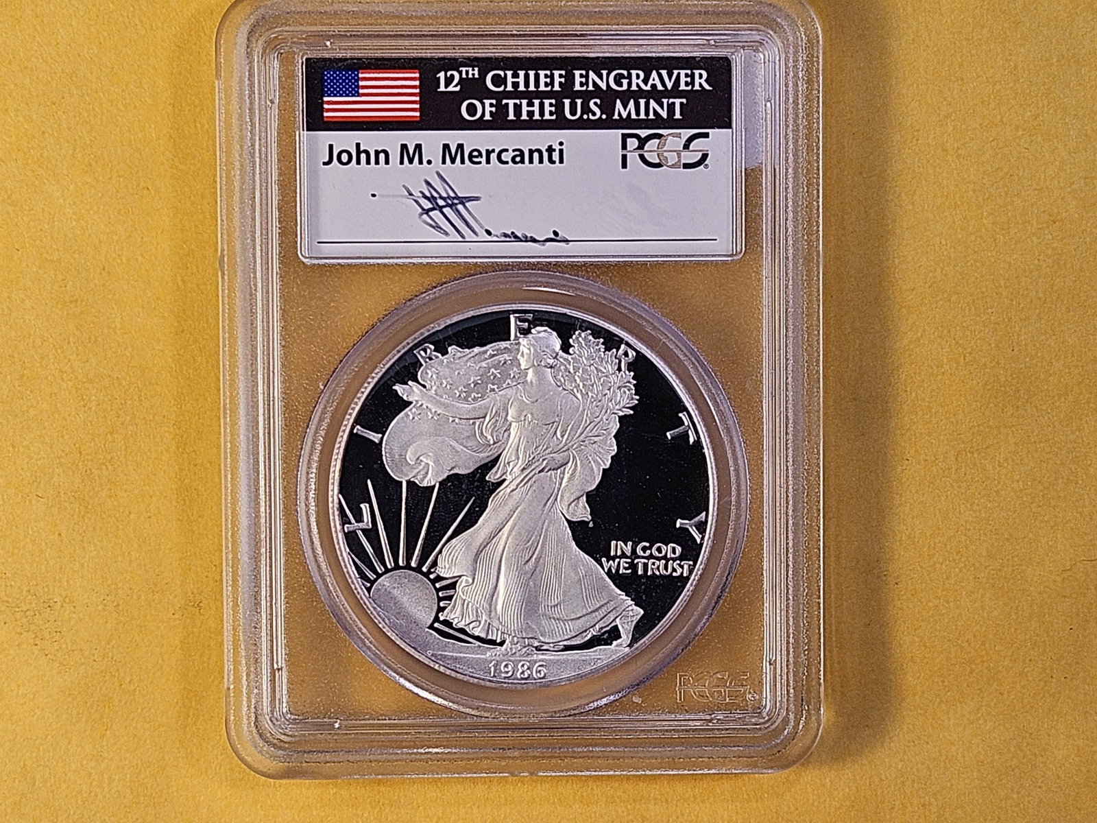 PERFECT! PCGS 1986-S American Silver Eagle in Proof 70 Deep Cameo - 4