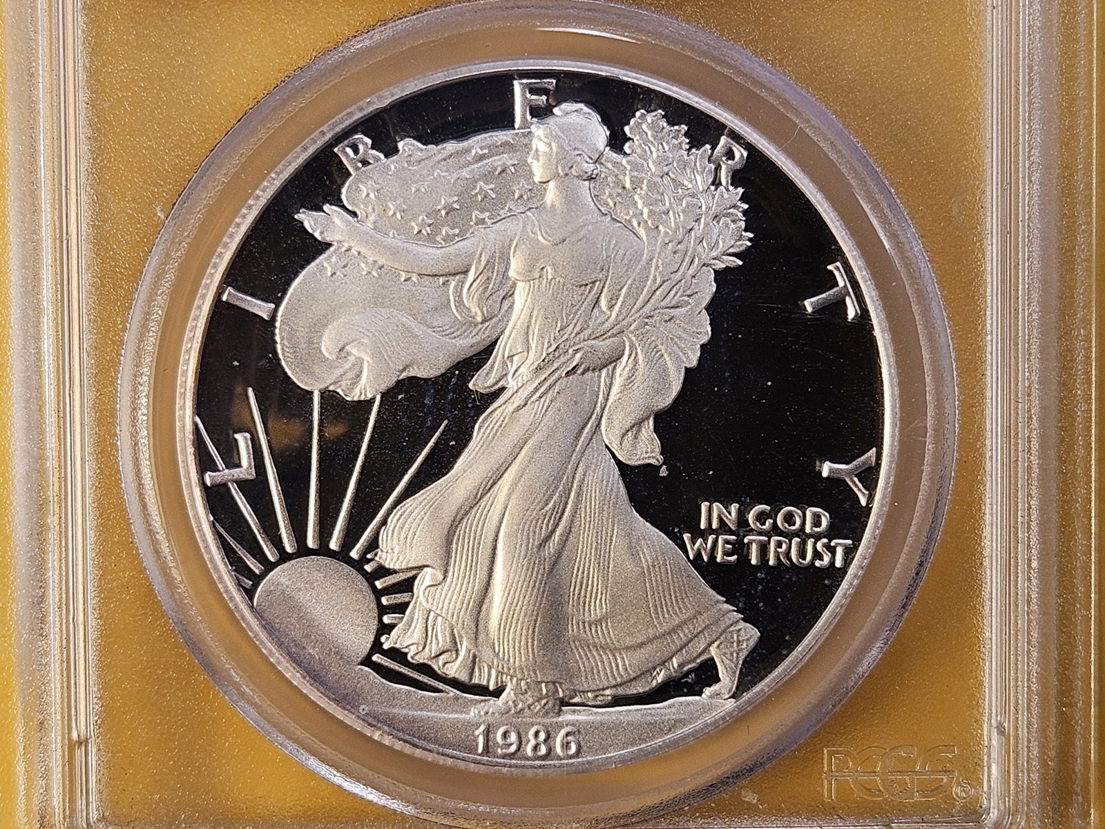 PERFECT! PCGS 1986-S American Silver Eagle in Proof 70 Deep Cameo - 5