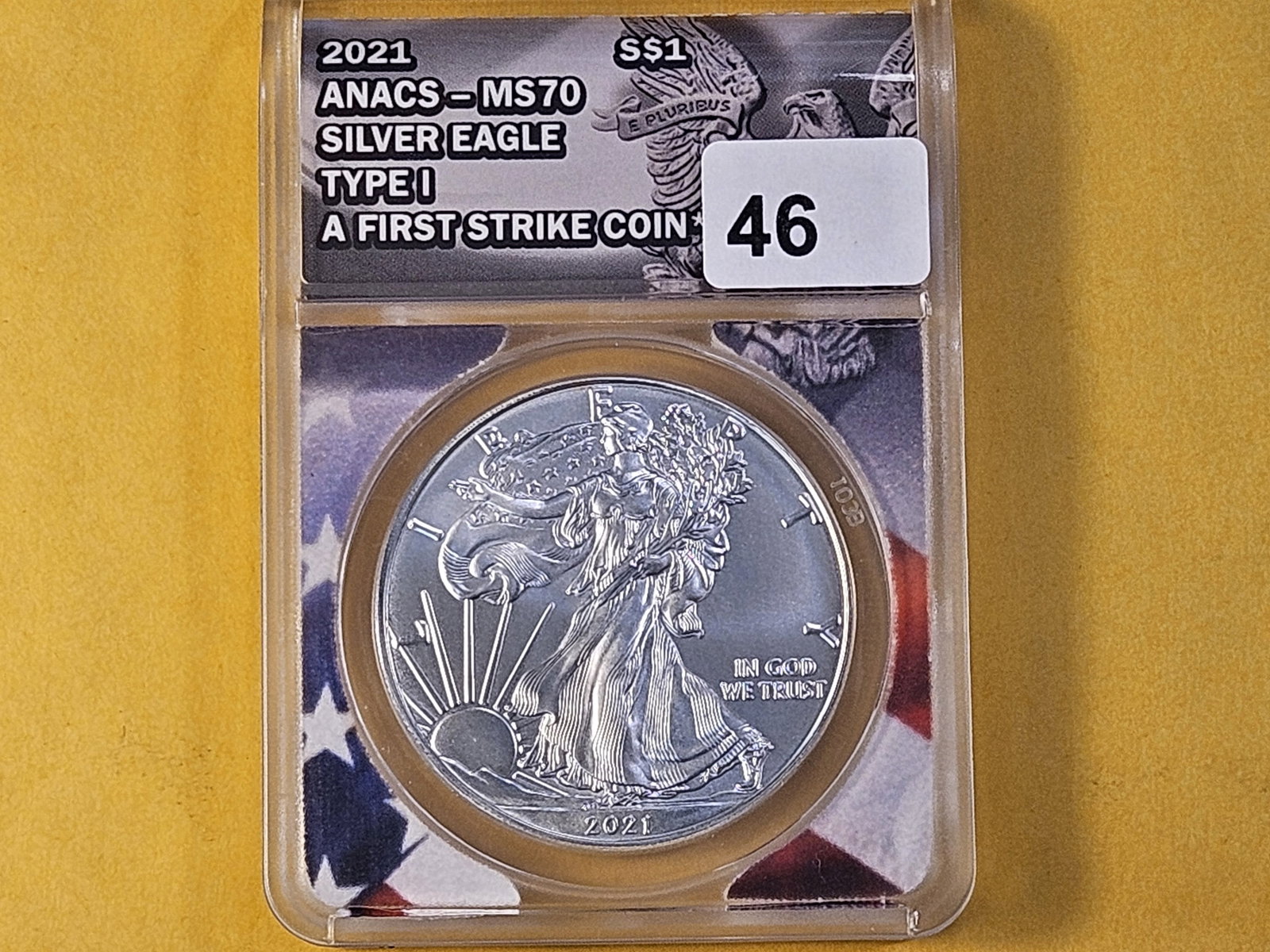 PERFECT! ANACS 2021 American Silver Eagle in Mint State 70 - 2