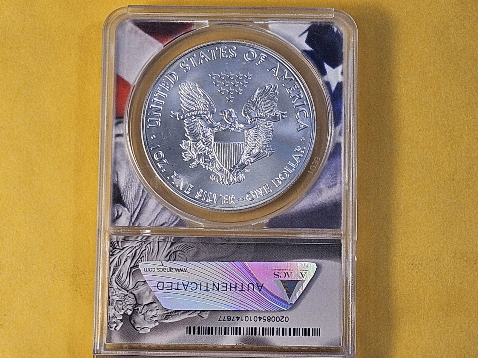 PERFECT! ANACS 2021 American Silver Eagle in Mint State 70 - 3