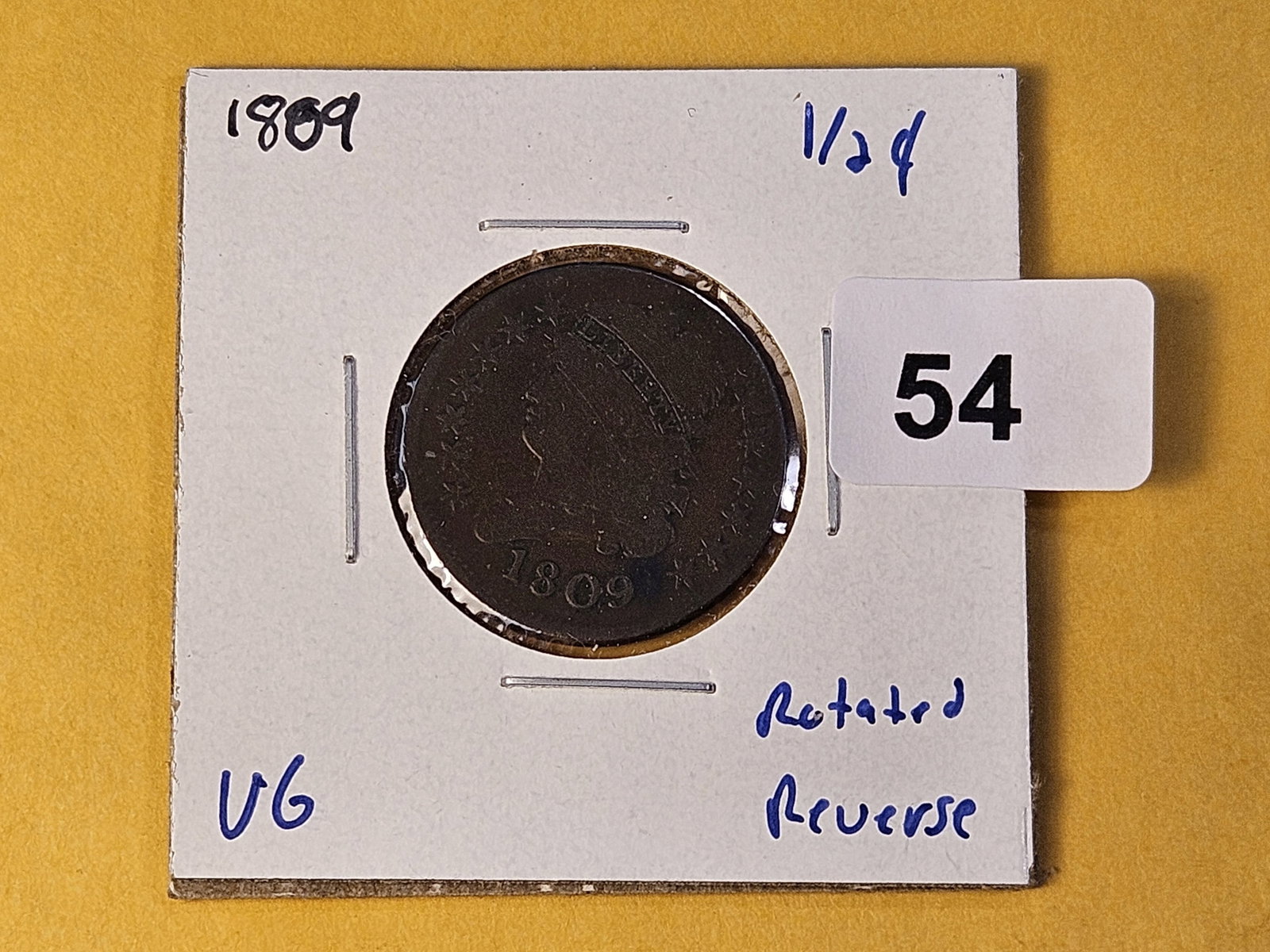 MINT ERROR! 1809 Coronet Head Half Cent - 2