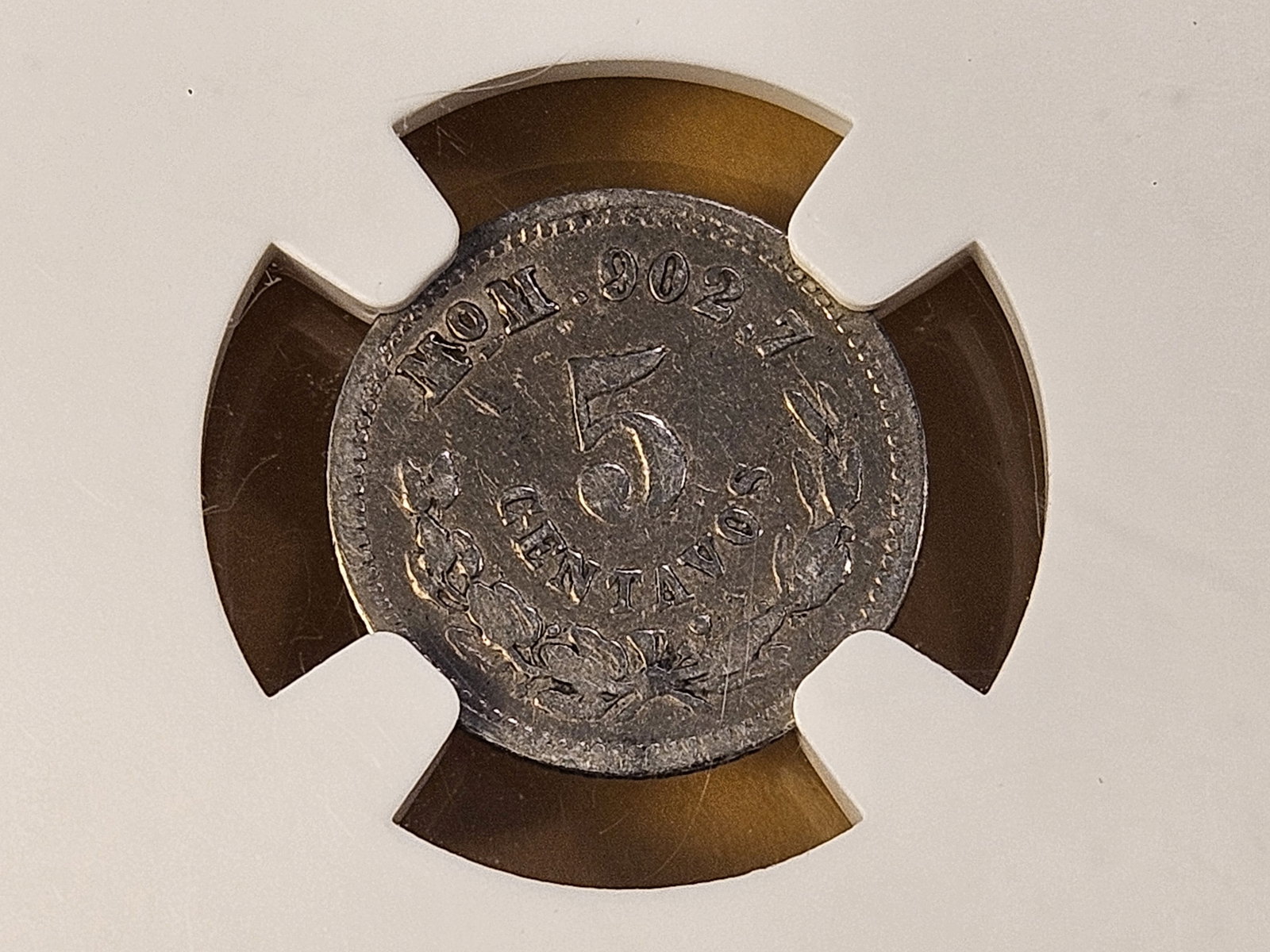 NGC Mexico 1897 Mo Silver Five Centavos in Extra Fine 40 - 5