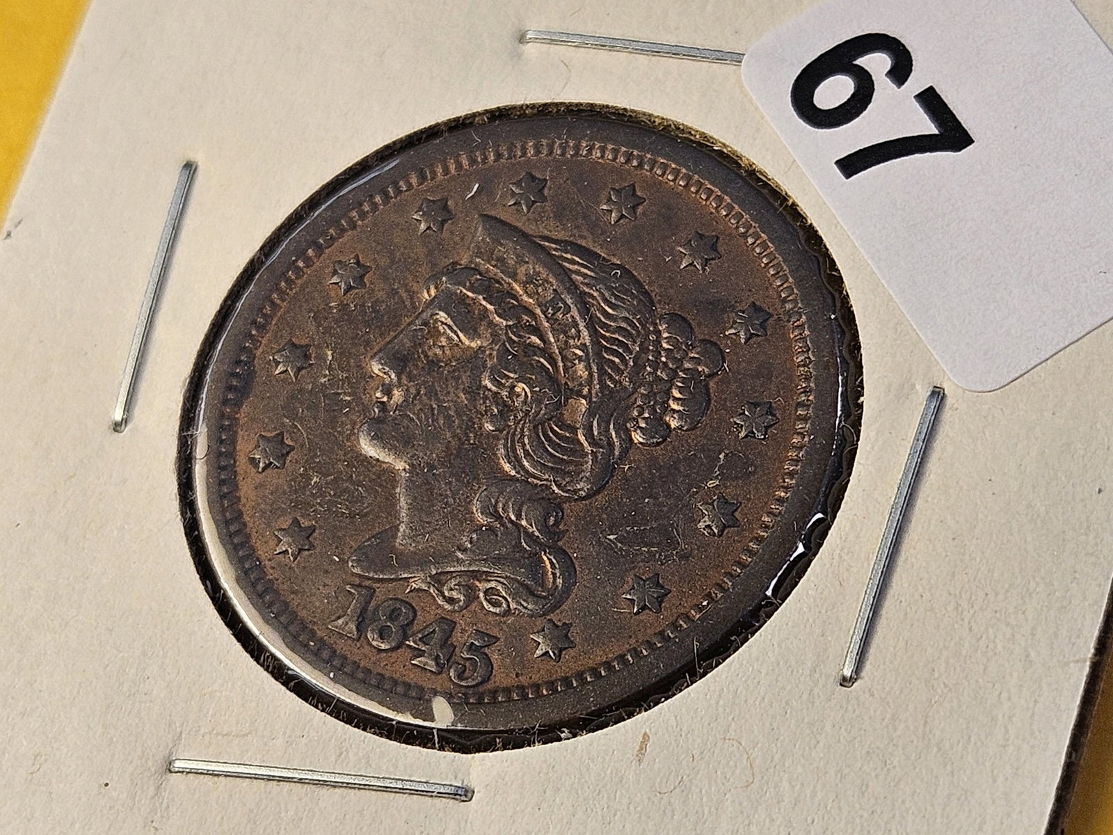 Better Grade 1845 Braided Hair Large Cent - 2