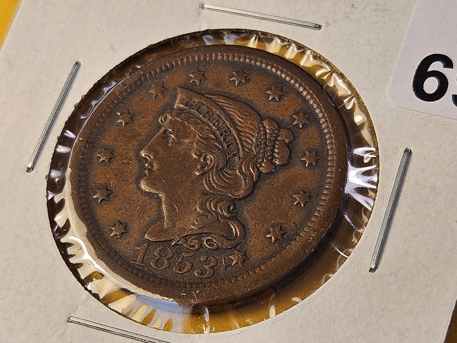 Better Grade 1853 Braided Hair Large Cent - 2